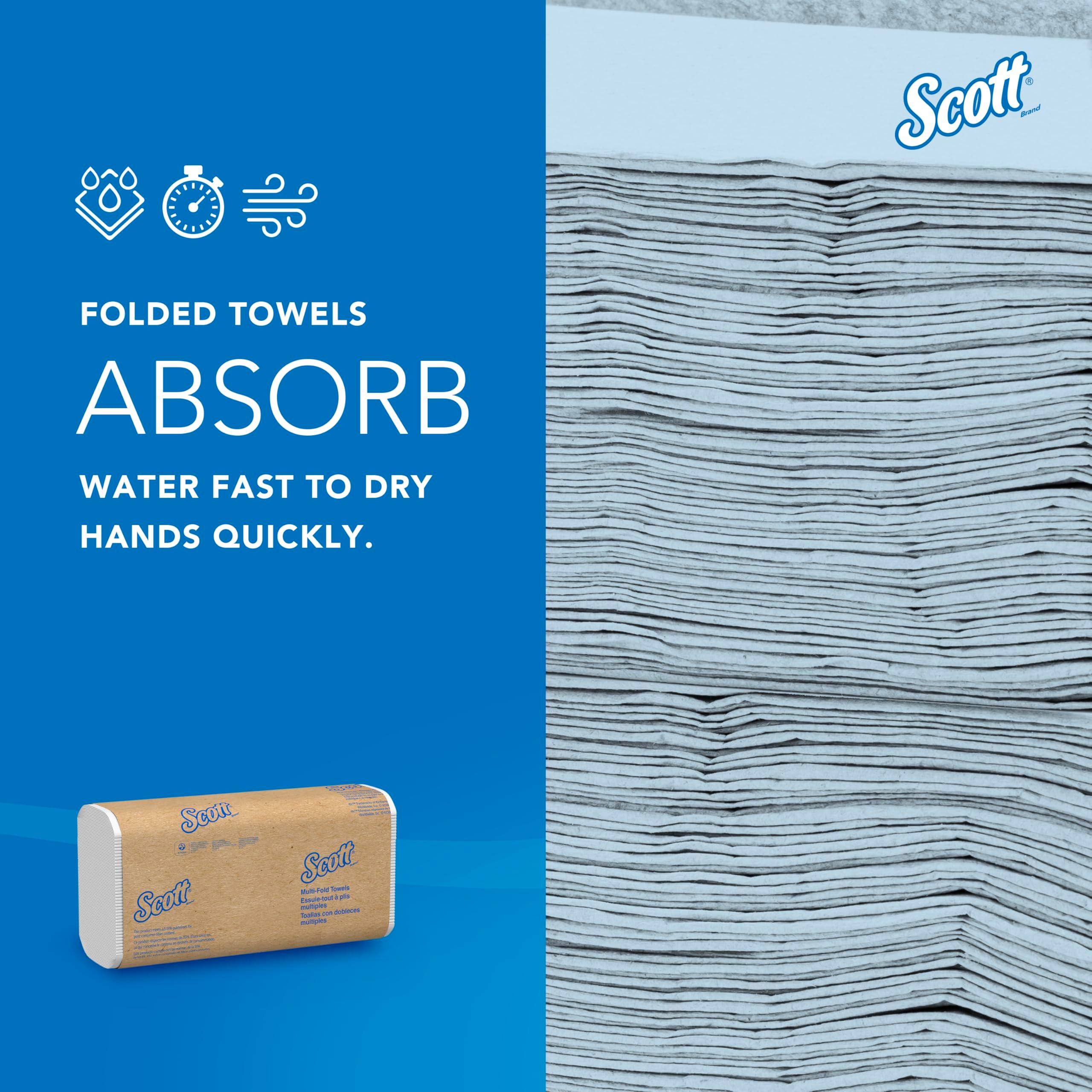 Scott® Professional Universal Multifold Paper Towels, Bulk (01840), Absorbency Pockets, White, 9.2" x 9.4" Towel, Compressed, Space-Saving Case (250 Sheets/Pack, 16 Packs/Case, 4,000 Sheet Total) - Image 3