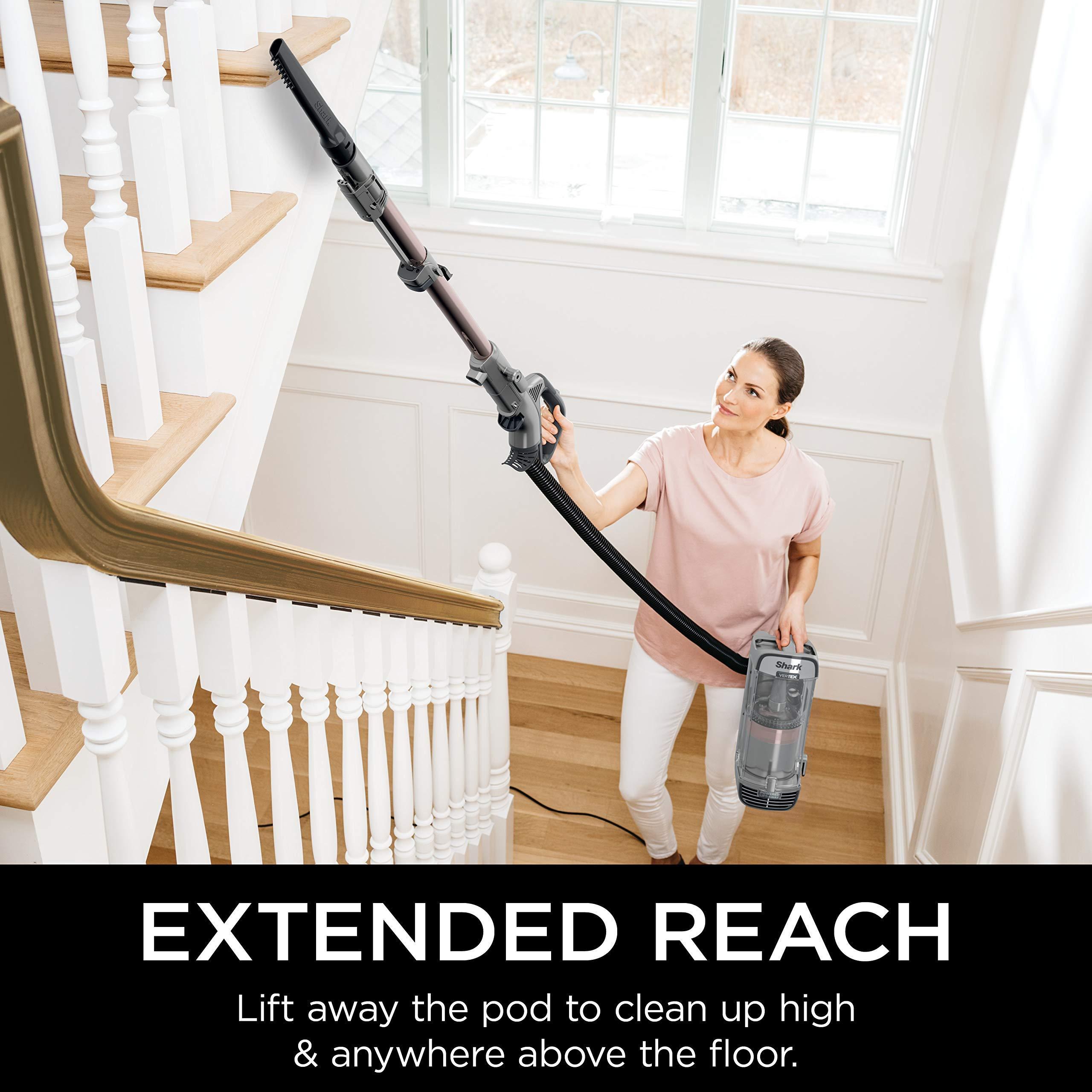 Shark AZ2002 Vertex DuoClean PowerFins Upright Vacuum with Powered Lift-Away Self-Cleaning Brushroll and HEPA Filter, 1 Quart Dust Cup Capacity, Rose Gold (Renewed) - Image 5