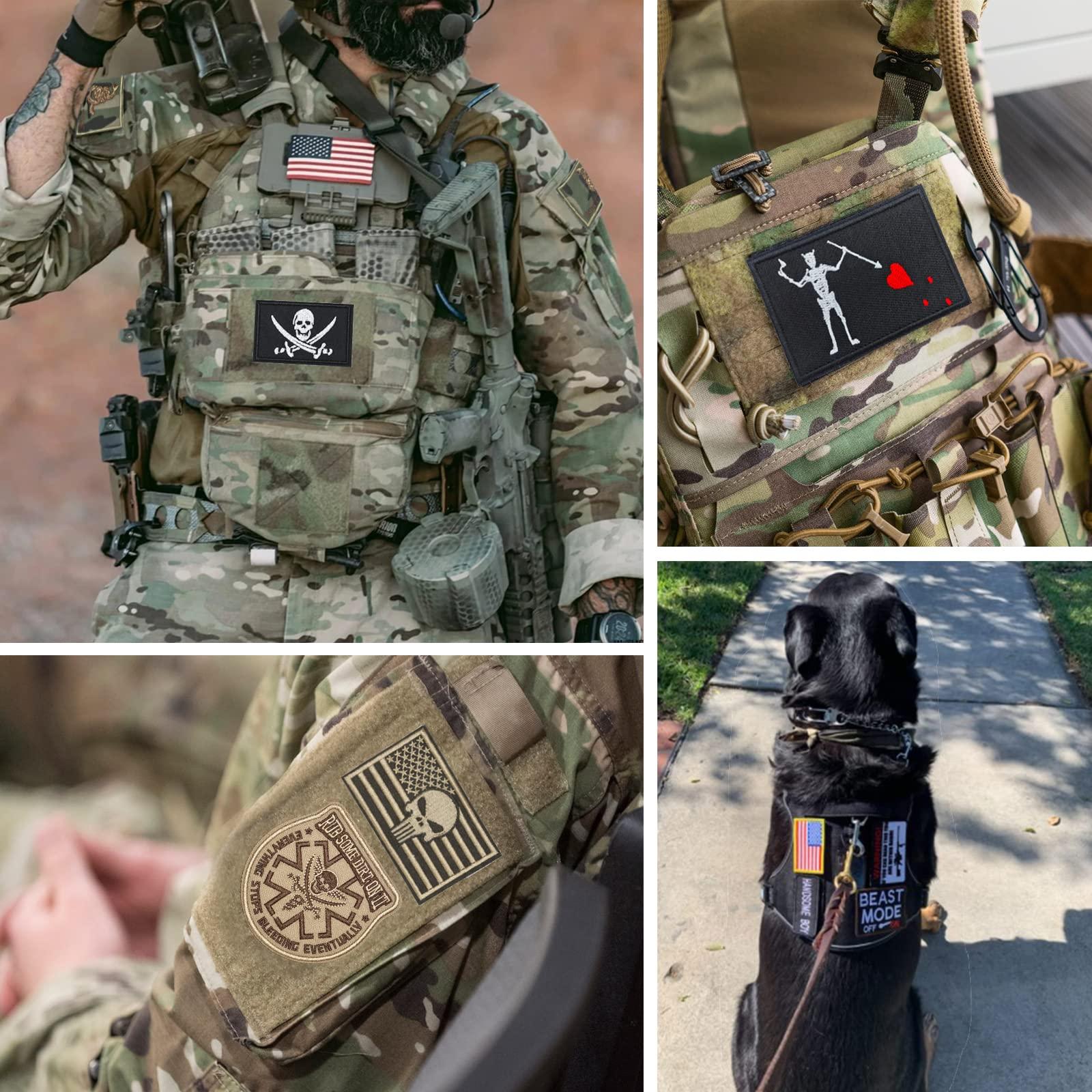 Gleihow 12 Pieces Random Funny Tactical Morale Patch Full Embroidery Military Loop and Hook Patches for Caps Backpacks Vest Harness Military Uniforms - Image 6