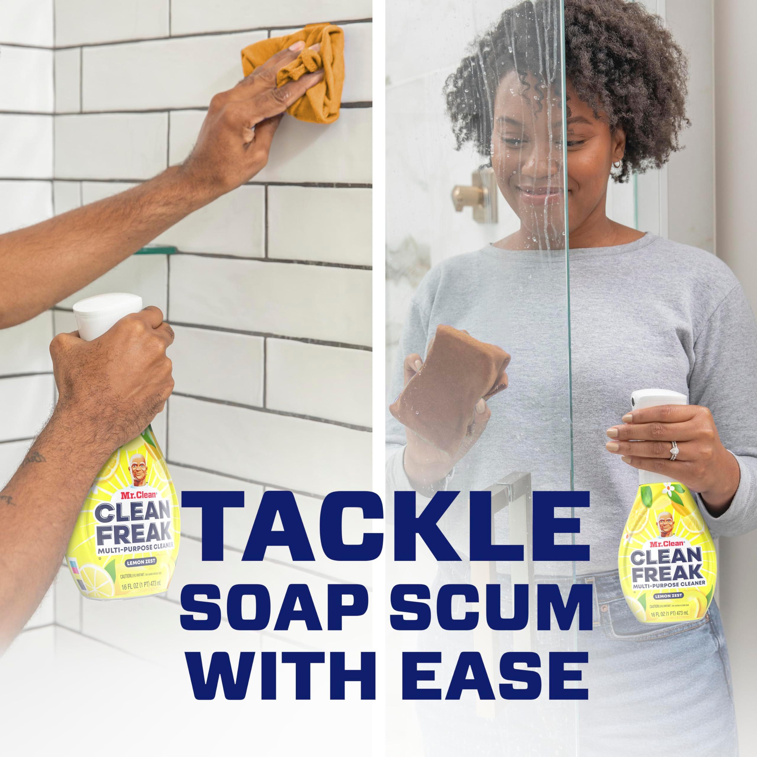 Mr. Clean Clean Freak Multi Surface Cleaning Spray, Deep Cleaning Mist Starter Kit and Refill Bundle, Lemon Zest Scent, 64 fl oz - Image 5