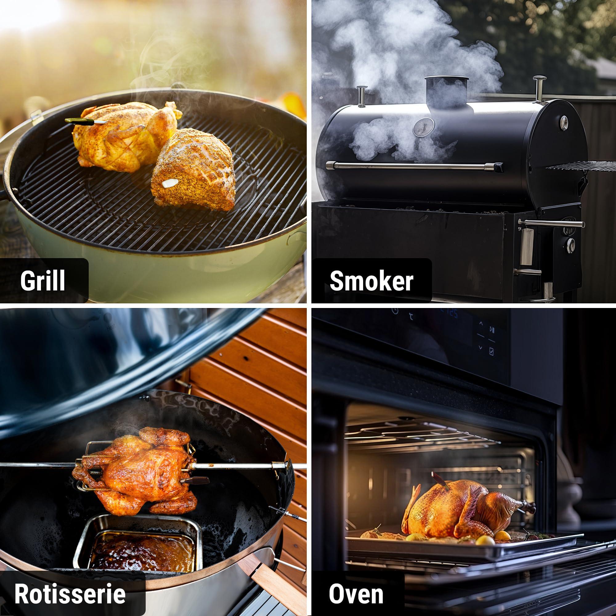 ThermoPro TempSpike Plus 600ft Wireless Meat Thermometer with 2 Color-Coded Probes, Bluetooth Meat Thermometer with LCD-Enhanced Booster for Food Cooking Grill Smoker, Fathers Day Gift for Him - Image 8