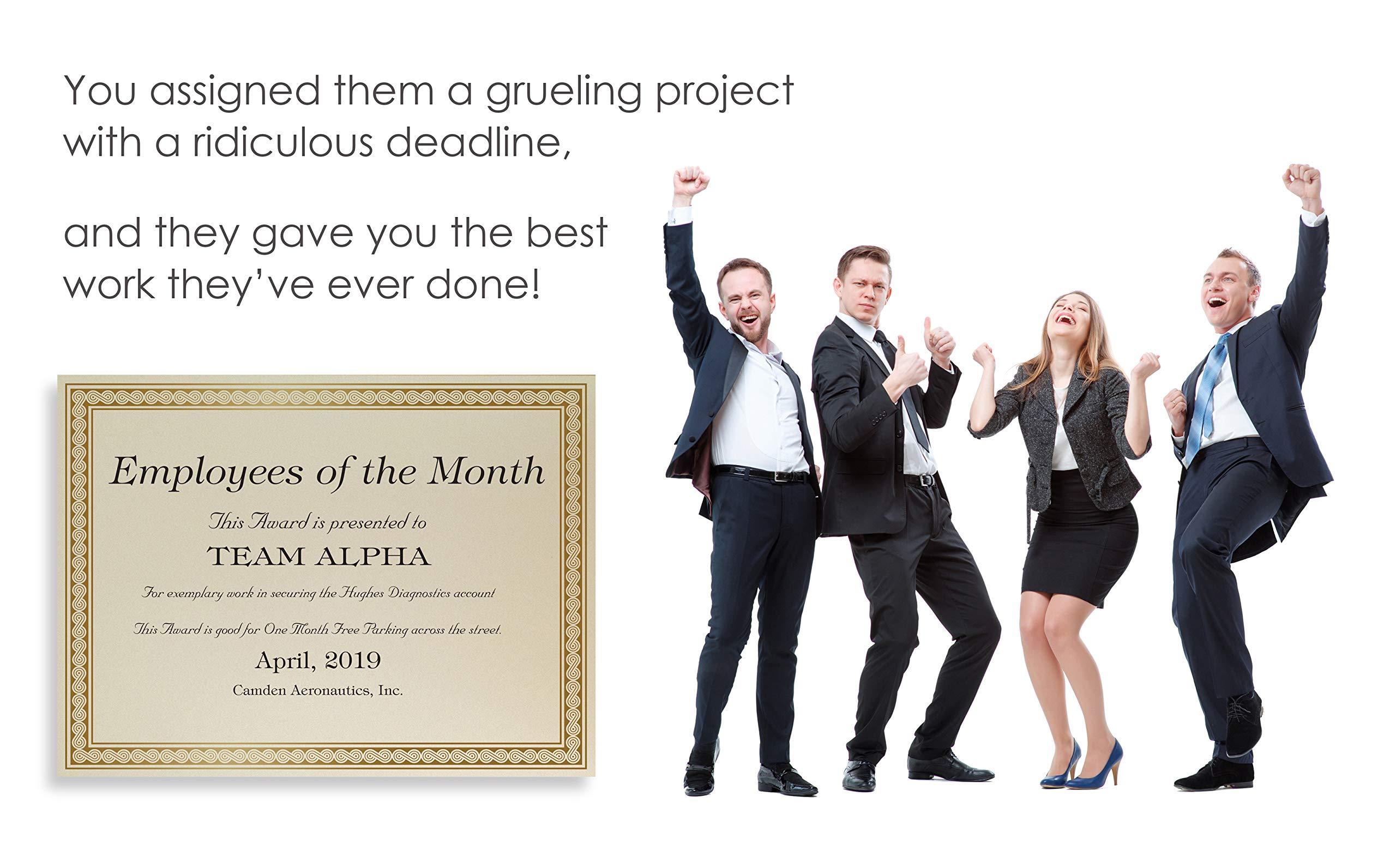 Better Office Products 100 Sheet Award Certificate Paper, Gold Foil Metallic Border, Ivory Letter Size Blank Paper, Diploma Certificates, Laser and Inkjet Printer Friendly, 8.5 x 11 Inches - Image 4