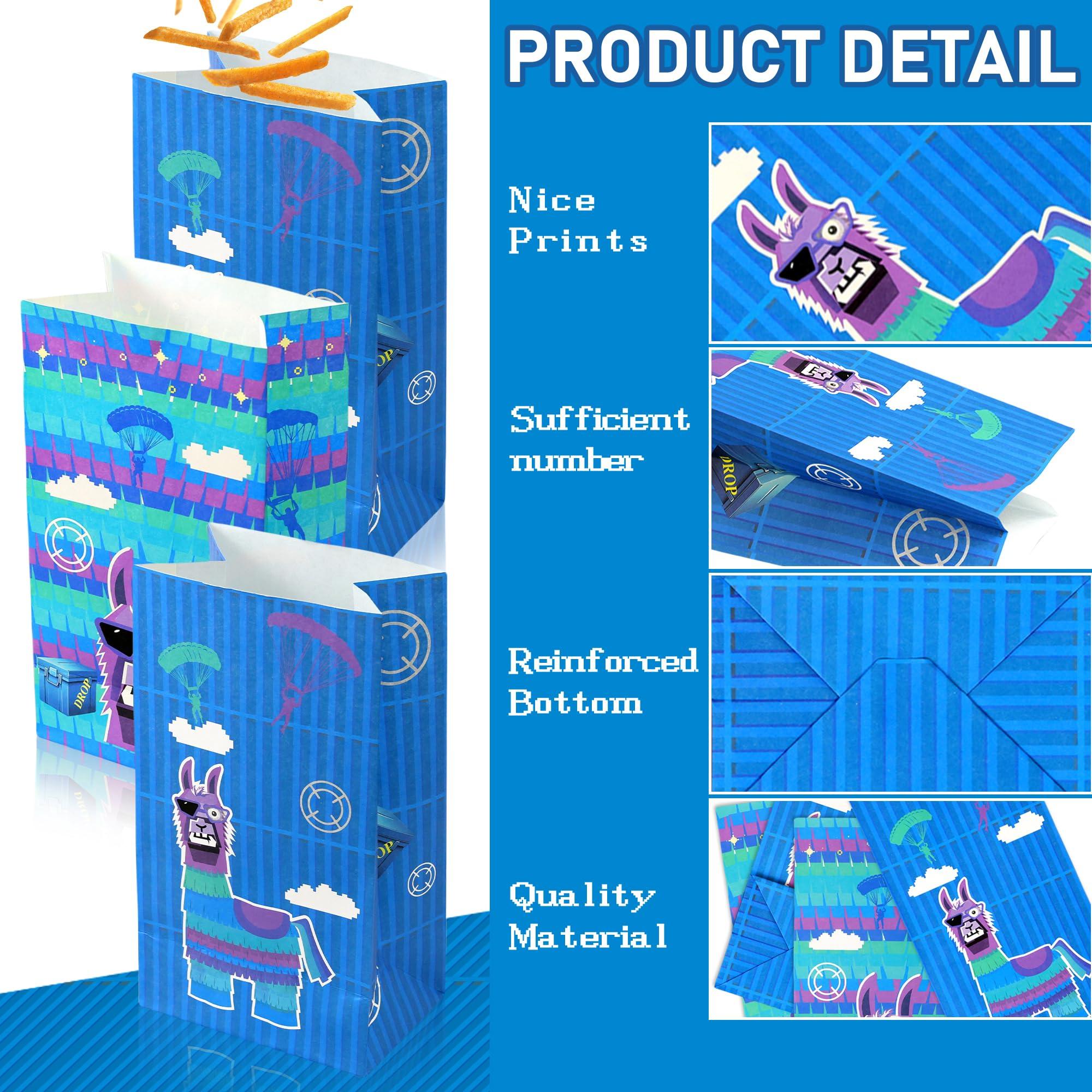 Haxpacal Video Game Party Gift Bags 32pcs Llama Themed Birthday Treat Bags for Video Game Llama Party Paper Bag Candy Snack Box Supplies, 8.6x4.7x3.2 in - Image 5
