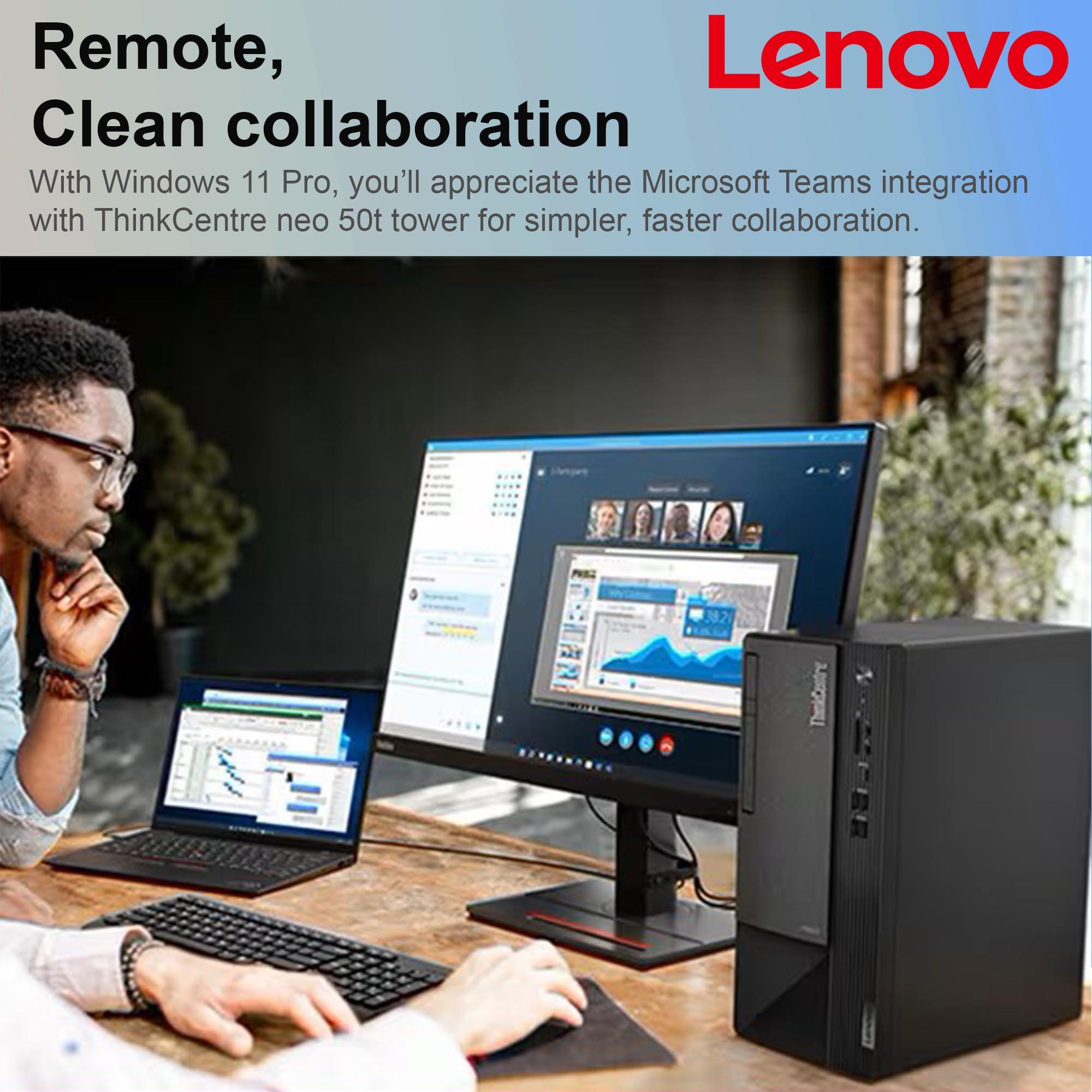 Lenovo ThinkCentre Business Desktop| Intel Core i5 Processor | 32GB RAM | 1TB SSD | Support Upto 3 Monitors | HDMI & USB-C | Ethernet | Wi-Fi | Bluetooth | Keyboard & Mouse| Windows 11 Pro - Image 6