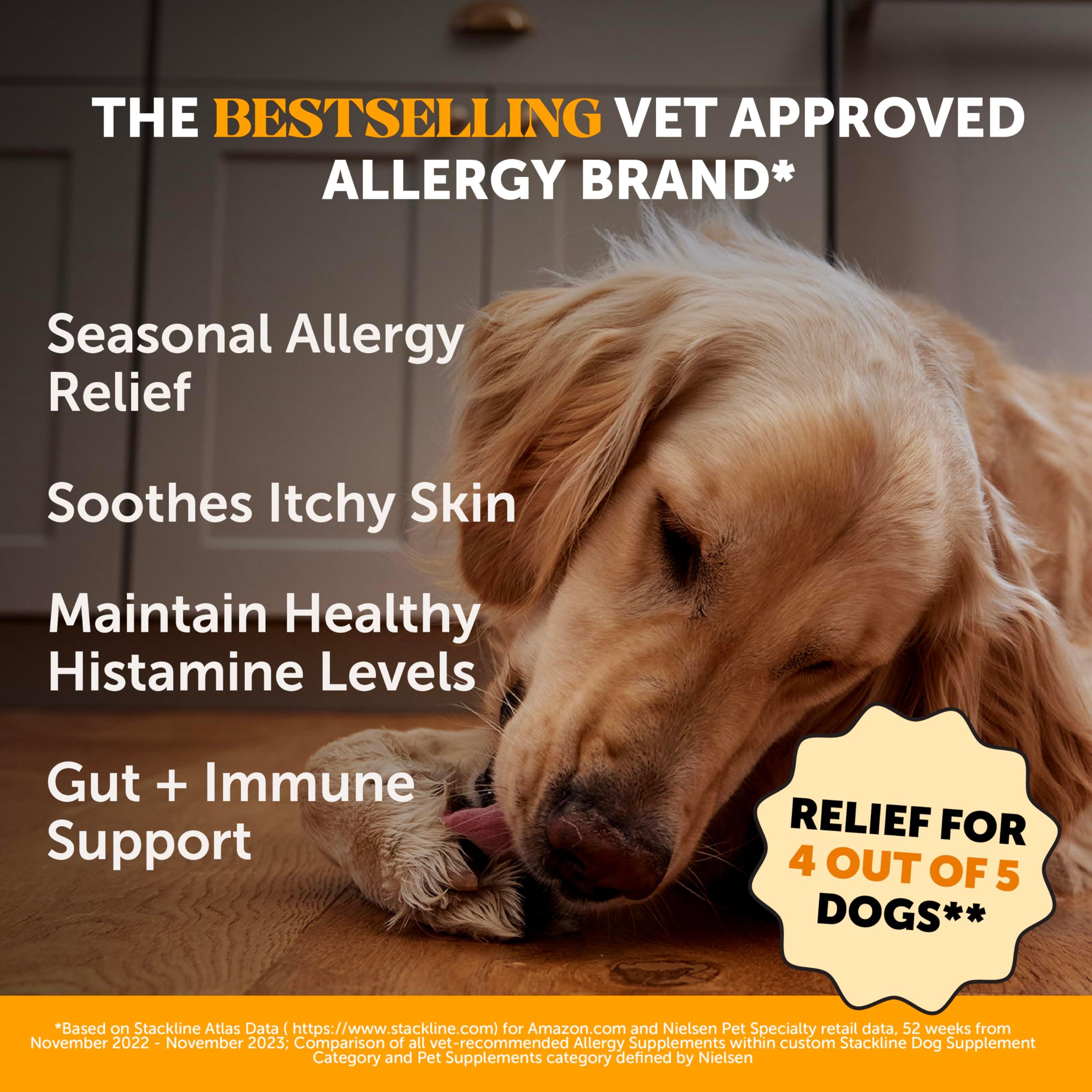 Dog Allergy & Itch Relief - Advanced Itch Supplement with Probiotics for Dogs - Immune Support & Skin Relief for Seasonal Allergies - Natural Itchy Skin & Paw Relief - (Salmon, 90 Ct) - Image 2