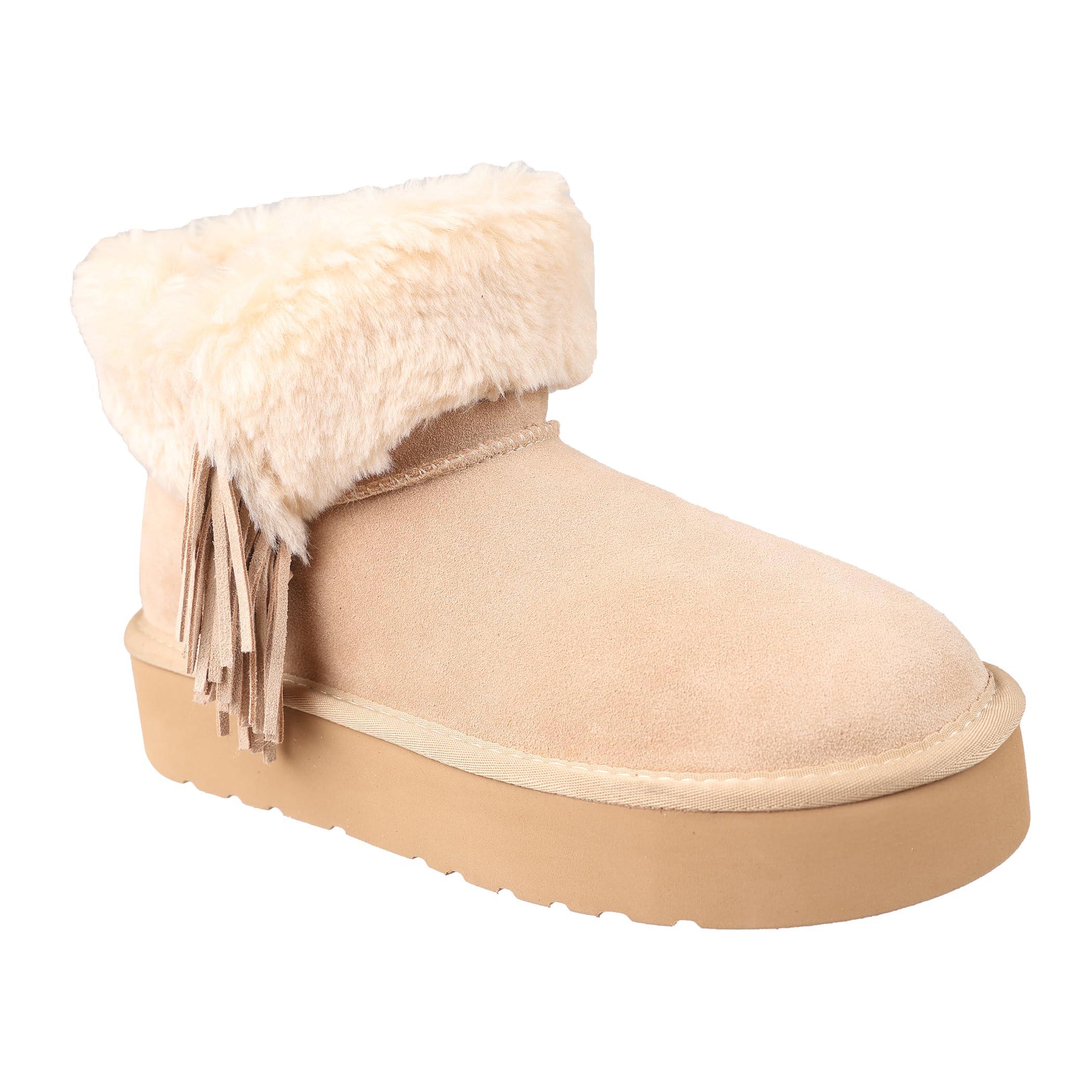 Lamo Women's Amari Platform Boots - Stylish Suede with Faux Fur Lining, Australian Sheepskin Insole, NeverWet Technology, and 1.5" Rubberlon Outsole - Premium Winter Footwear - Image 2