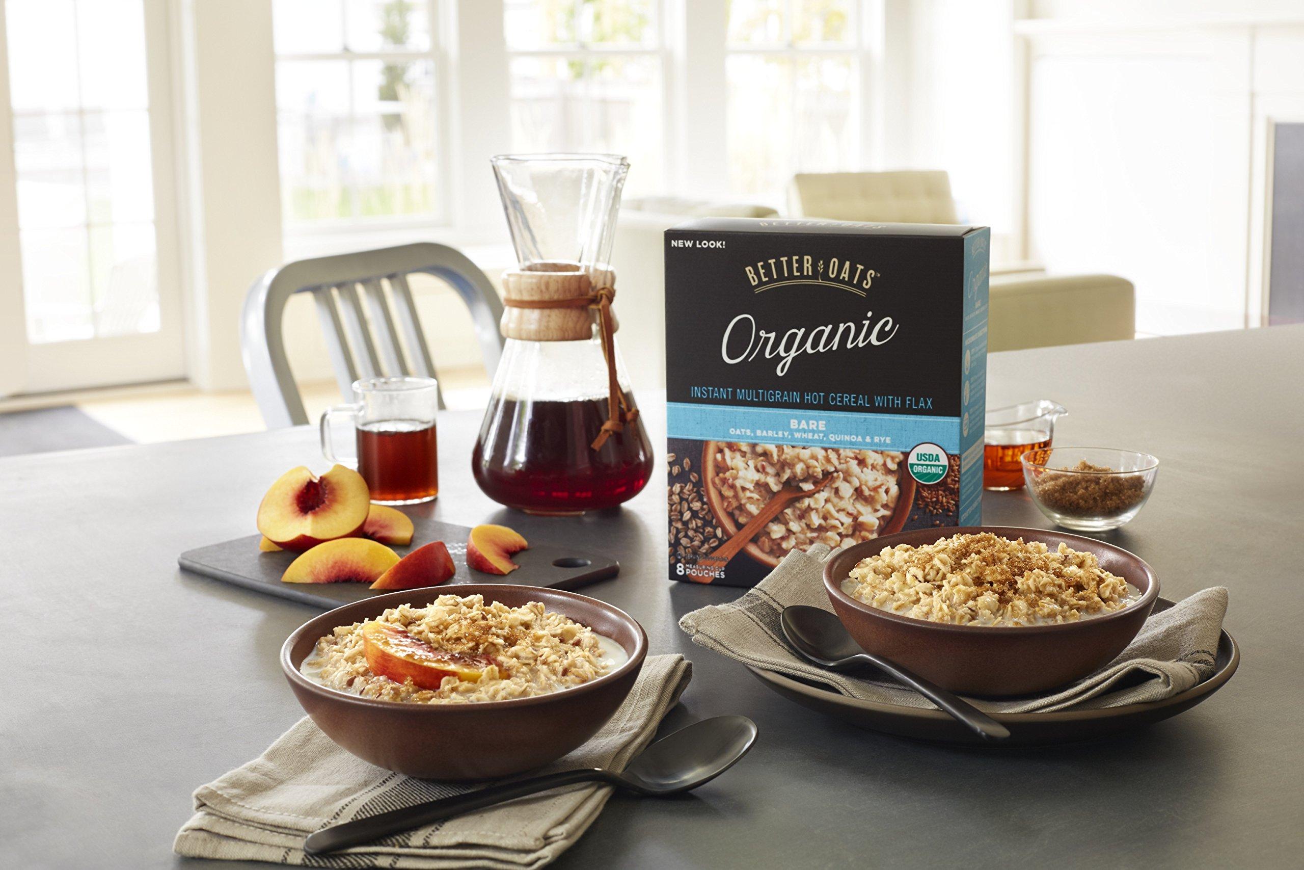Better Oats Organic Bare Instant Multigrain Hot Cereal with Flax 8 ct Box - Image 4
