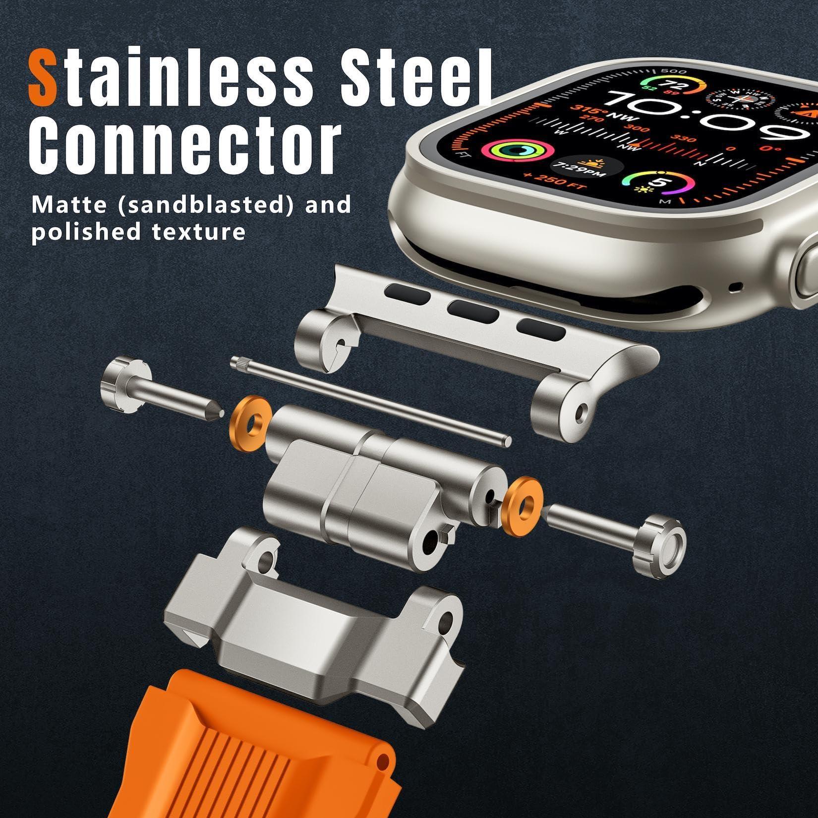 Bandletic R-Steel Sport Band Compatible with Apple Watch Ultra 2/Ultra Band 49mm/46mm/45mm/44mm/42mm(3/2/1) + R-Lite Fit Magnetic Band - Image 3