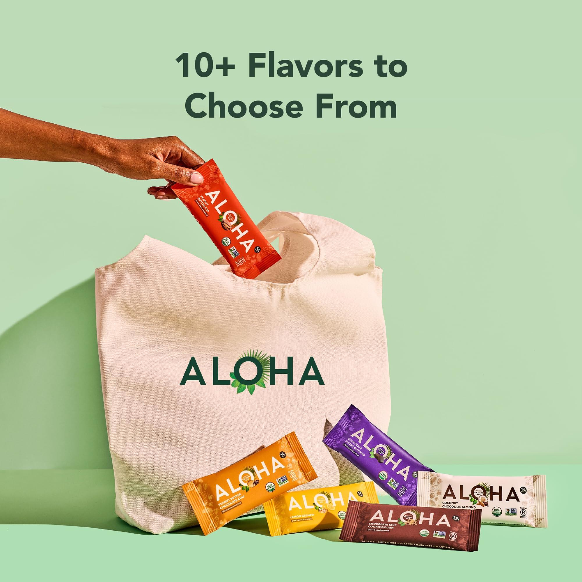 ALOHA Organic Plant Based Protein Bars - Peanut Butter Cup Bar - 12 Bars, Vegan, Low Sugar, Gluten-Free, Low Carb, Non-GMO, No Stevia, No Erythritol - Image 7
