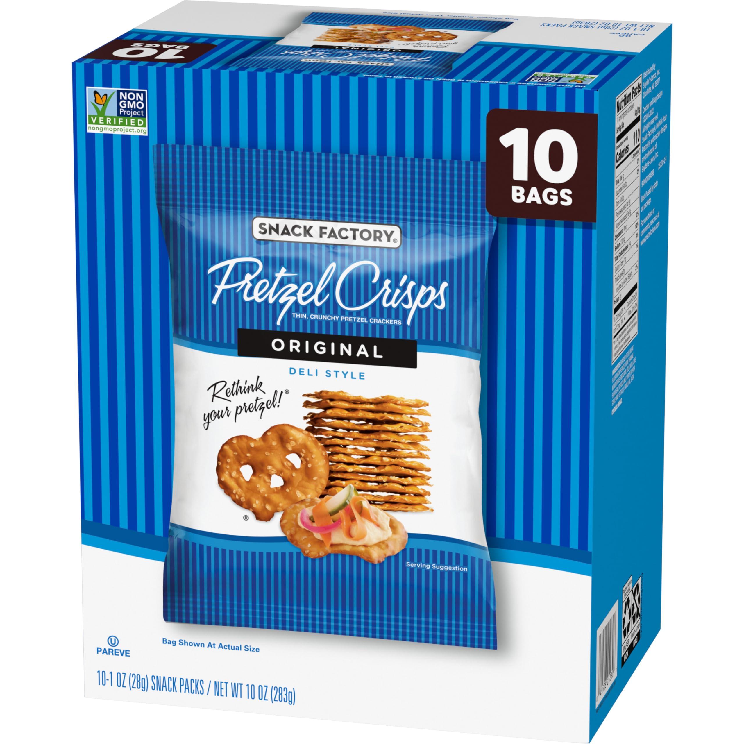 Snack Factory Pretzel Crisps, Original, 1 Oz Snack Bags, 10 Ct - Image 7