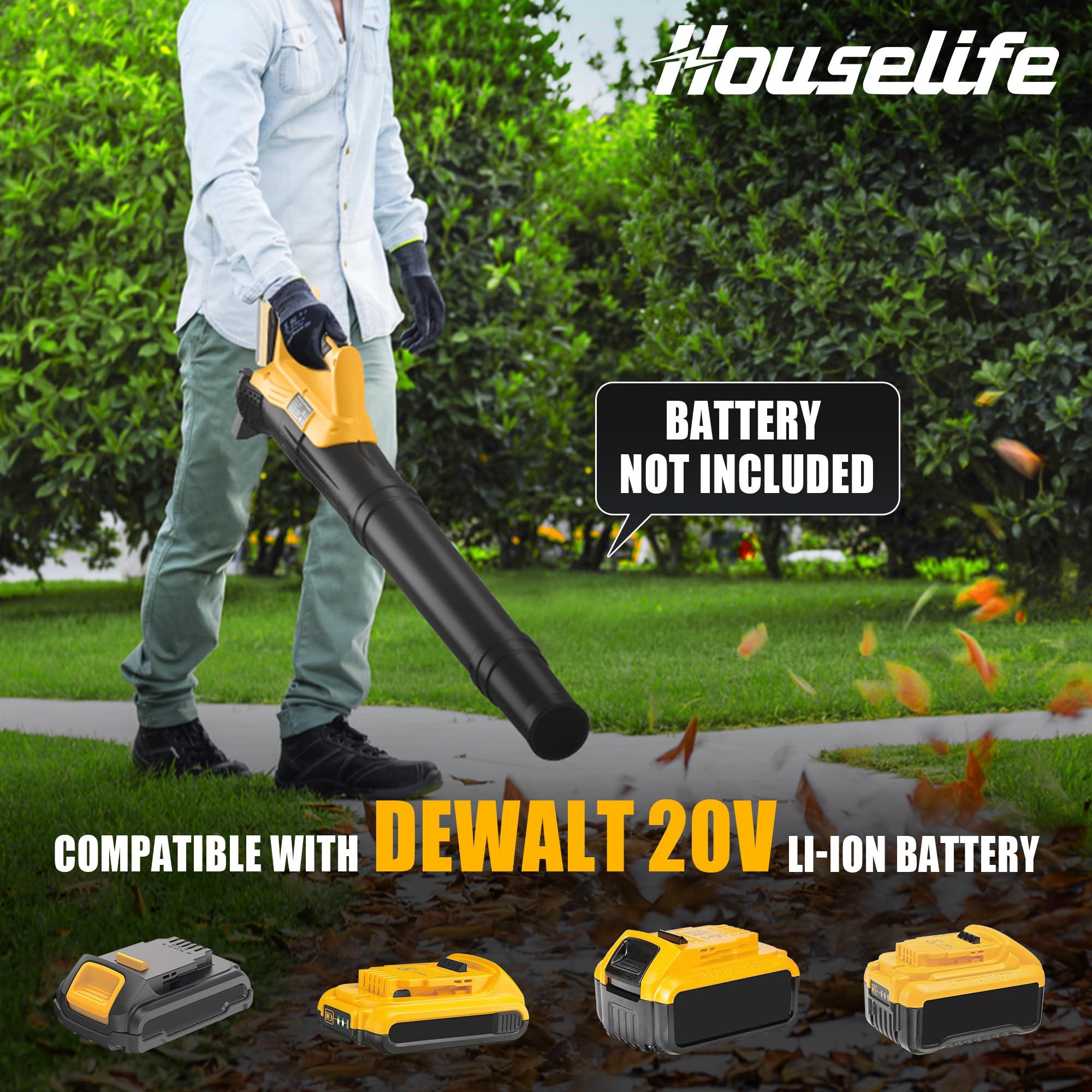 Ultra Lightweight Cordless Leaf Blower Compatible with DeWalt 20V MAX XR Battery (Tool Only) - 400 CFM/130 MPH Backyard Blowers for Deck, Patio, Driveway (Battery Not Included) - Image 2