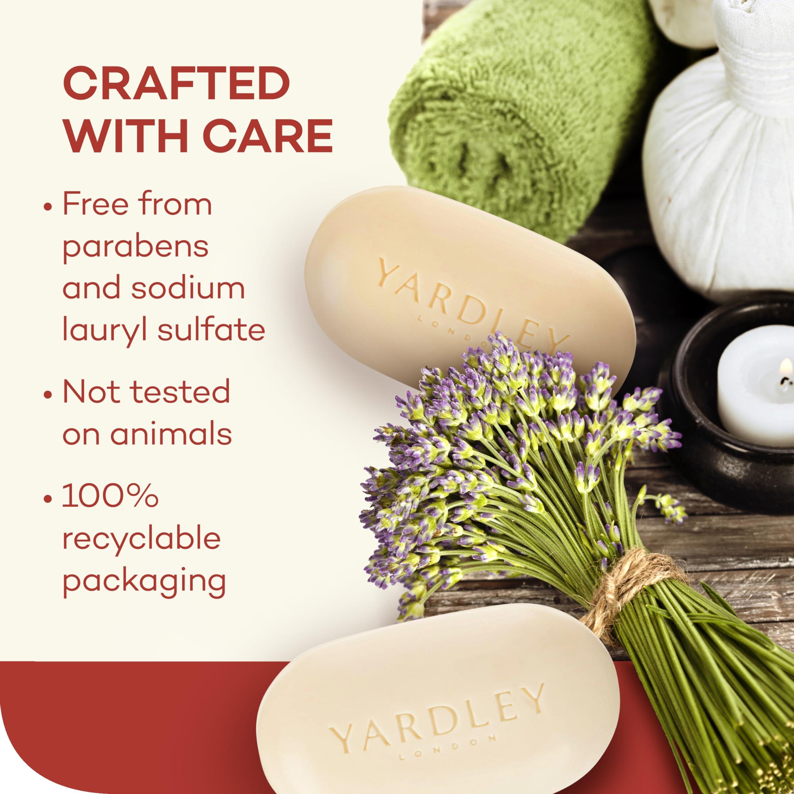 Yardley London Nourishing Bath Soap Bar Cocoa Butter, Helps Soften Dry Skin with Pure Cocoa Butter, Shea Butter & Vitamin E, 4.0 oz Bath Bar, 1 Soap Bar - Image 5