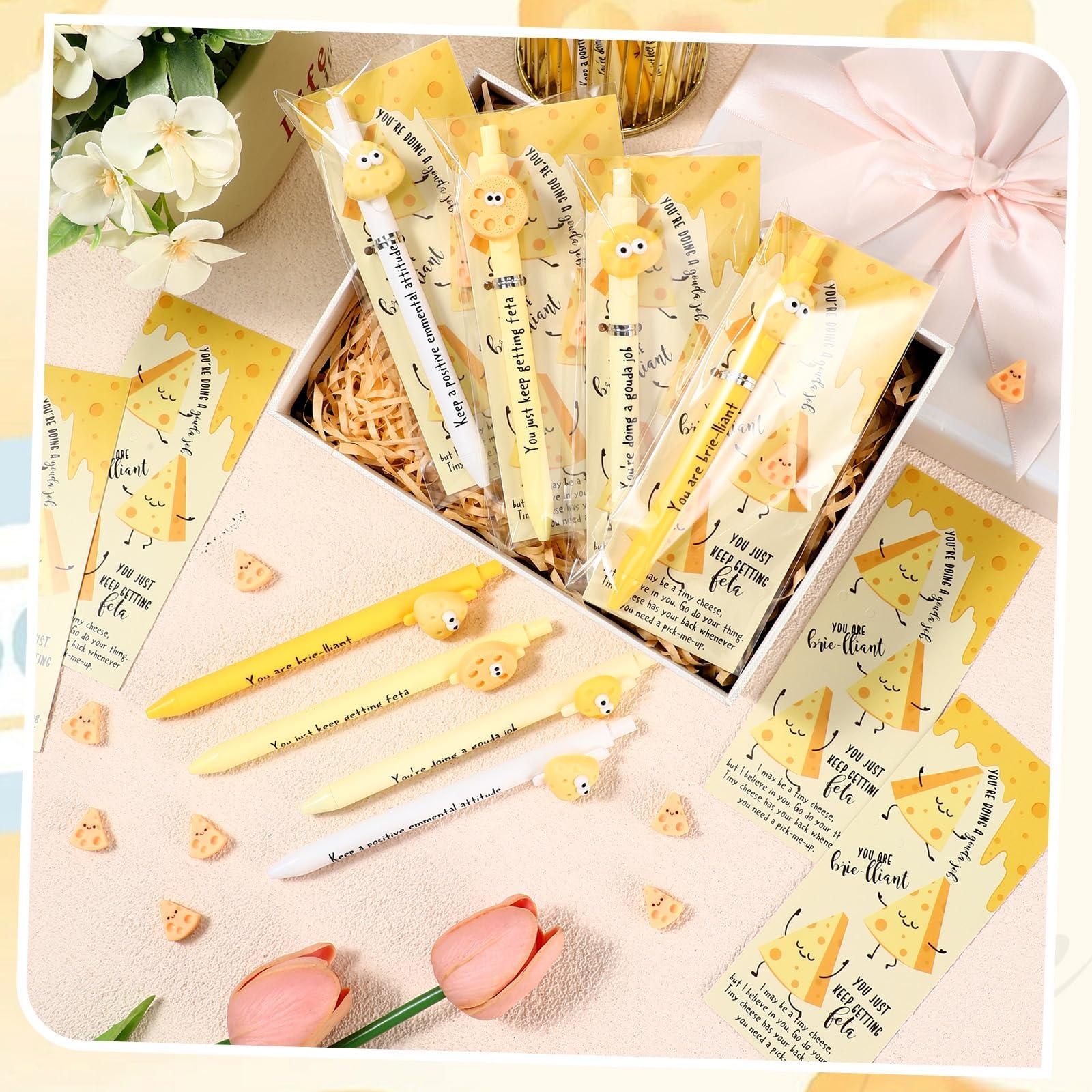 Sayglossy 20 Set Employee Appreciation Gifts Bulk Motivational Cookie Ballpoint Pen Inspirational Mini Cheese Figurine Encouragement Bookmark Card Support Gift for Team Teacher Coworker Staff Student - Image 5
