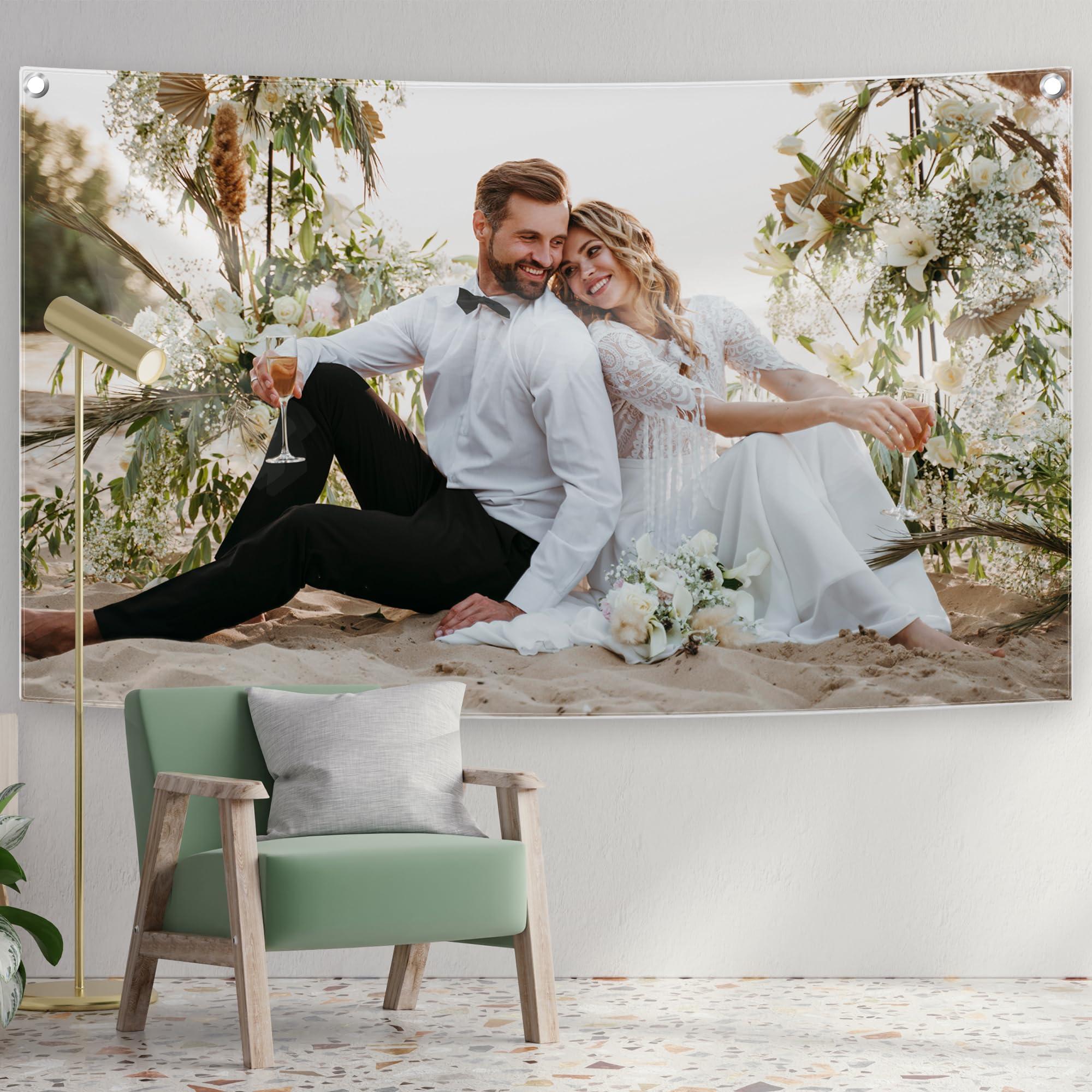 Personalized Custom Tapestry - Ships Next Business Day, Made in USA - Upload Your Own Image for a Unique Wall Hanging Backdrop, Perfect for Home & Living Room Decor, Bedroom Wall Art (50x60) - Image 3