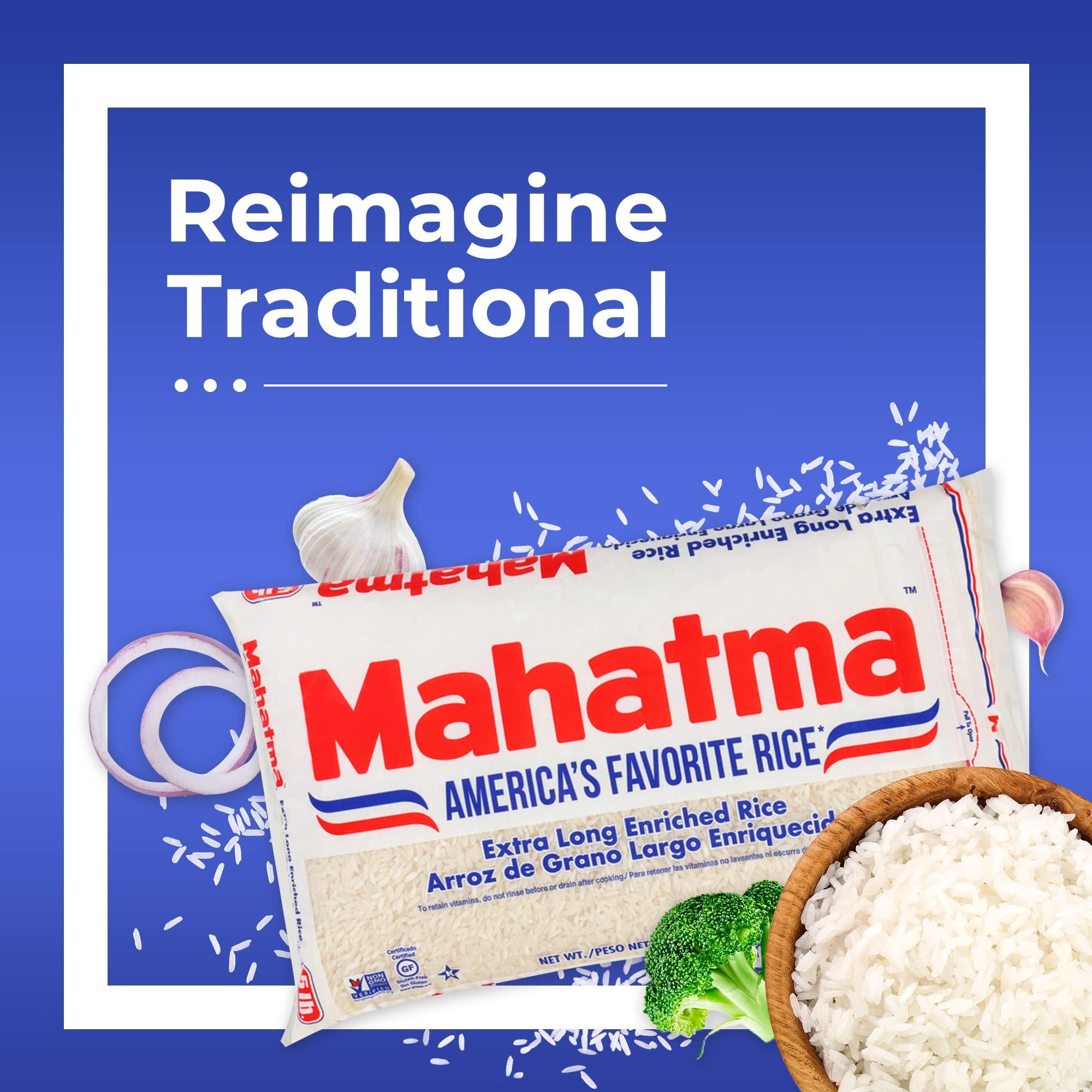 Mahatma Extra-Long-Grain Rice 5-Pound Rice Bag, Gluten-Free and Non-GMO White Bulk bag, 1 Bag of - Image 4