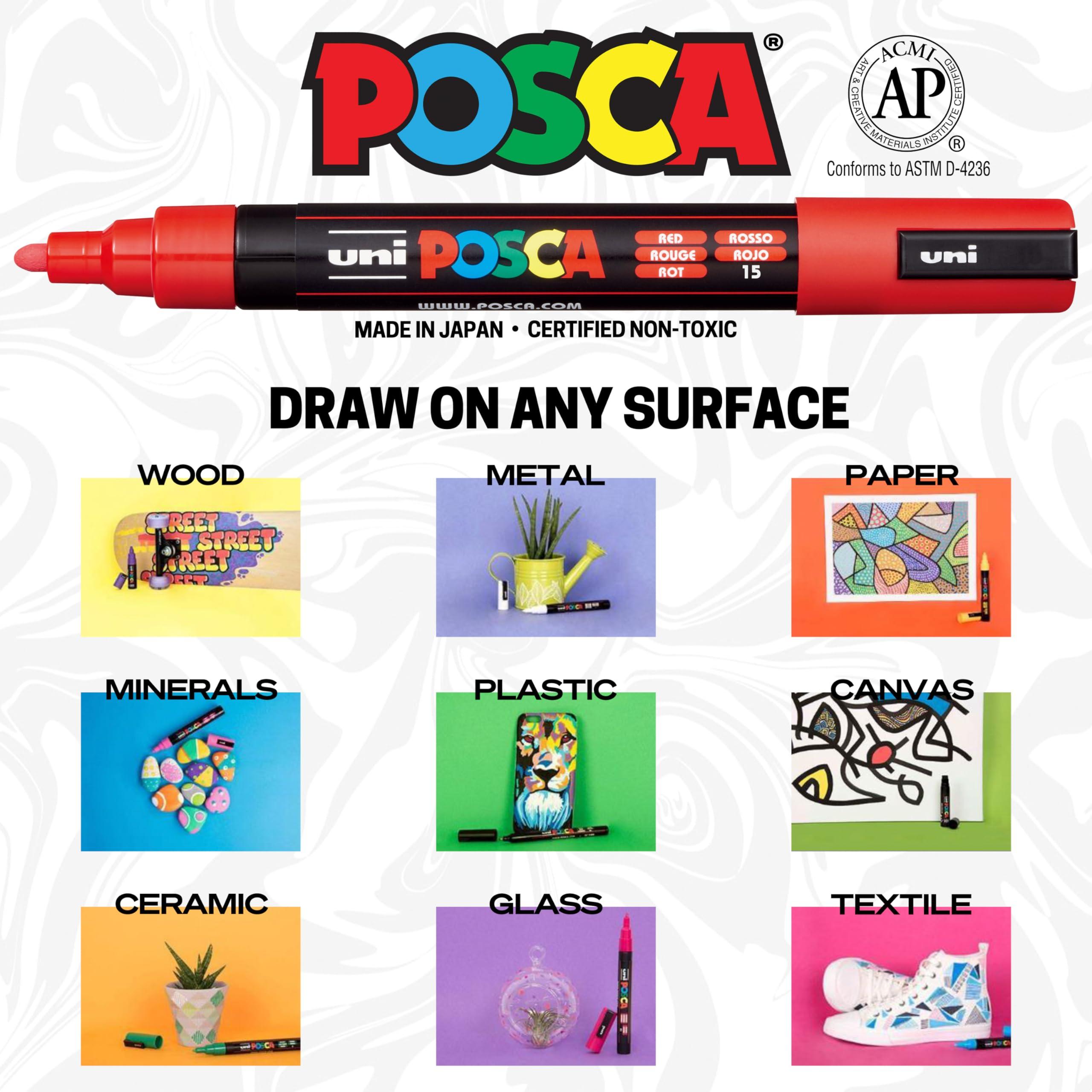 POSCA 8-Color Paint Marker Set, PC-5M Medium - Image 3