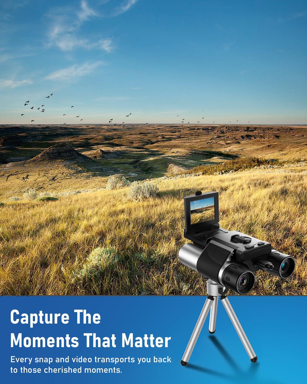 Digital Binoculars with Camera - 8X Digital Zoom, 2" LCD Display 40MP Camera 2.5K Videos Ideal for Concerts, Bird Watching, and Outdoor Adventures with 32GB SD Card - Image 3