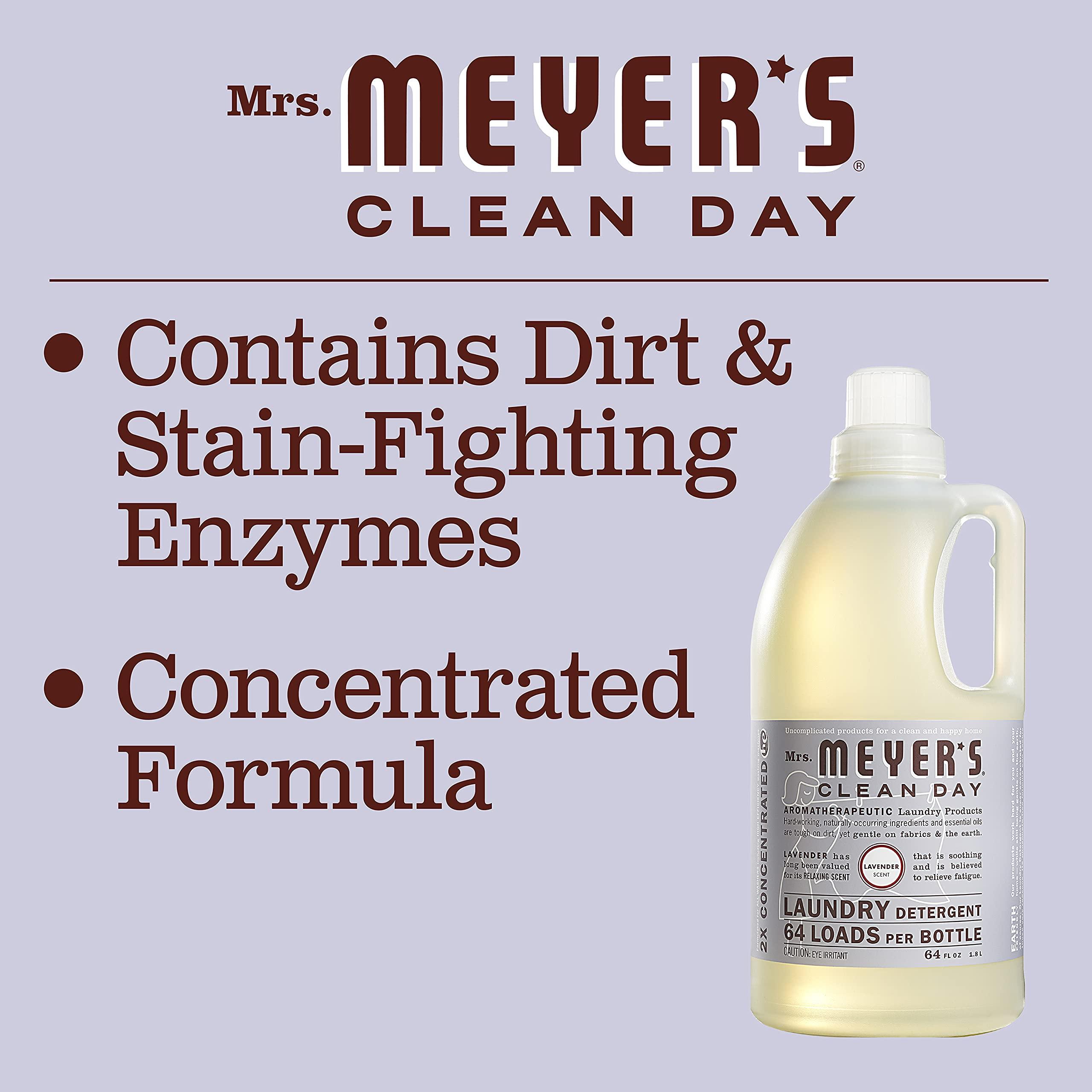 MRS. MEYER'S Clean Day Liquid Laundry Detergent, Cruelty Free and Biodegradable Formula, Lavender Scent, 64 oz- Pack of 2 - Image 5