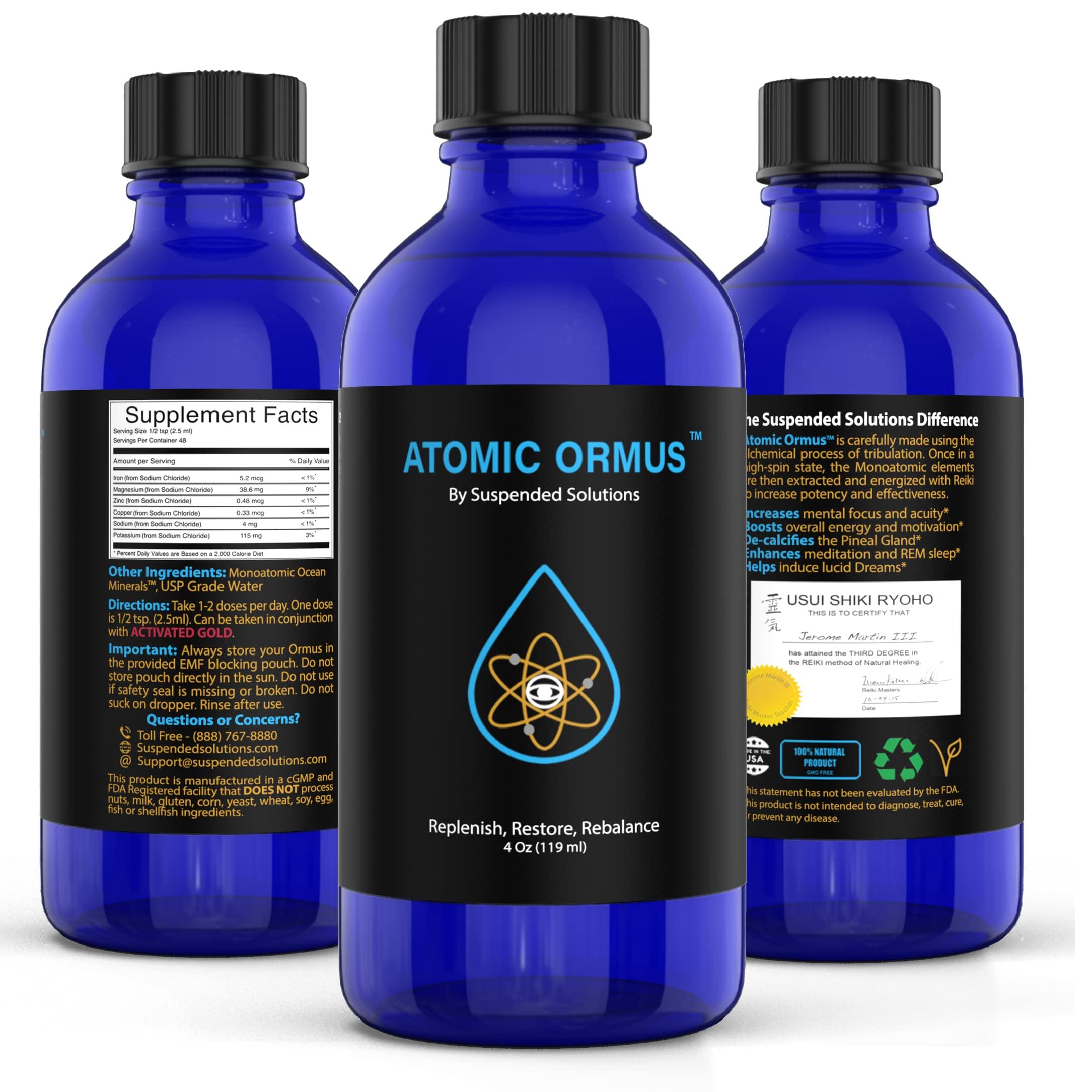 Suspended Solutions Liquid- Atomic ORMUS - 4oz - Monoatomic Gold Ormus - Memory AID, ENERGETICALLY Enhanced, REJUVENATING, Increased Energy, Stamina, Vitality - Gold, Platinum, Iridium - Image 3