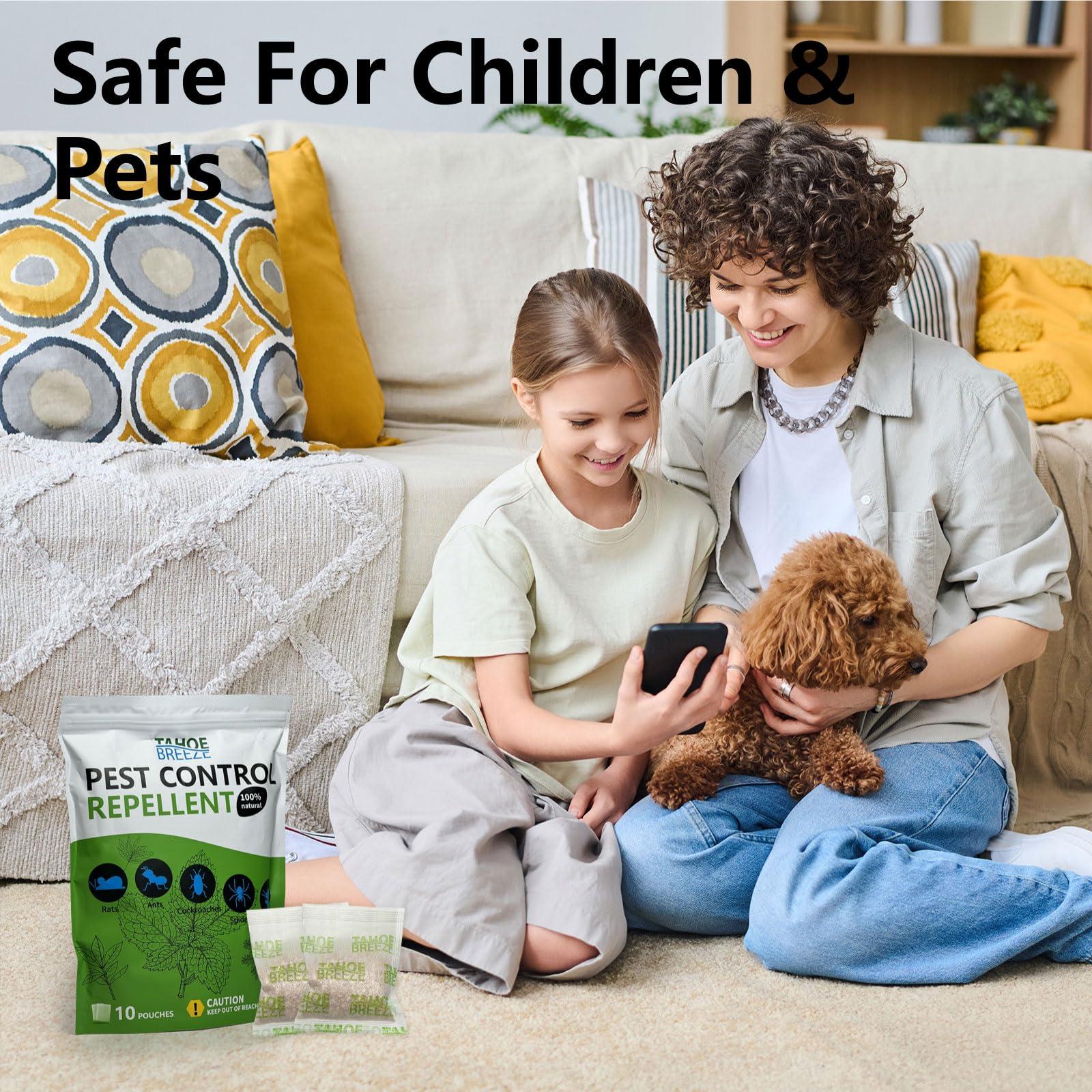 Pest Control Pouches, Rodent Repellent, Mouse Repellent, Peppermint Oil to Repel Ants, Spiders, Roaches, Moths & Other Pests, Mice Repellent Indoor All Natural Safe for Kids & Pets-10 Pouches - Image 4