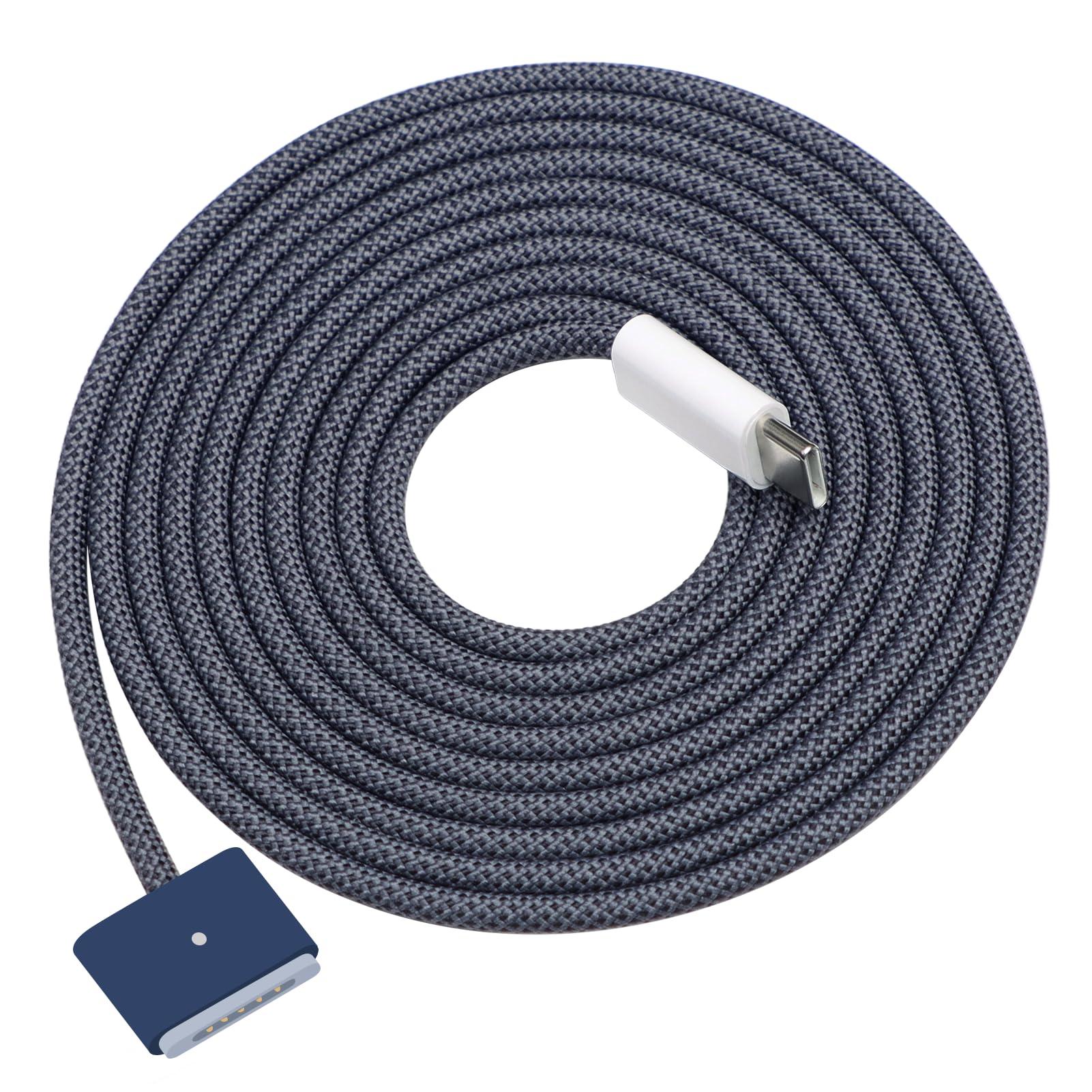 DERLULU USB-C to Magnetic 3 Fast Charging Cable (2 m/6.6 ft), USB C Cable Compatible with MacBook Air (15''/13'' M3 2024, 15" M2 2023, 13" M2 2022), MacBook Pro (16"/14" 2023/2021), Midnight Blue