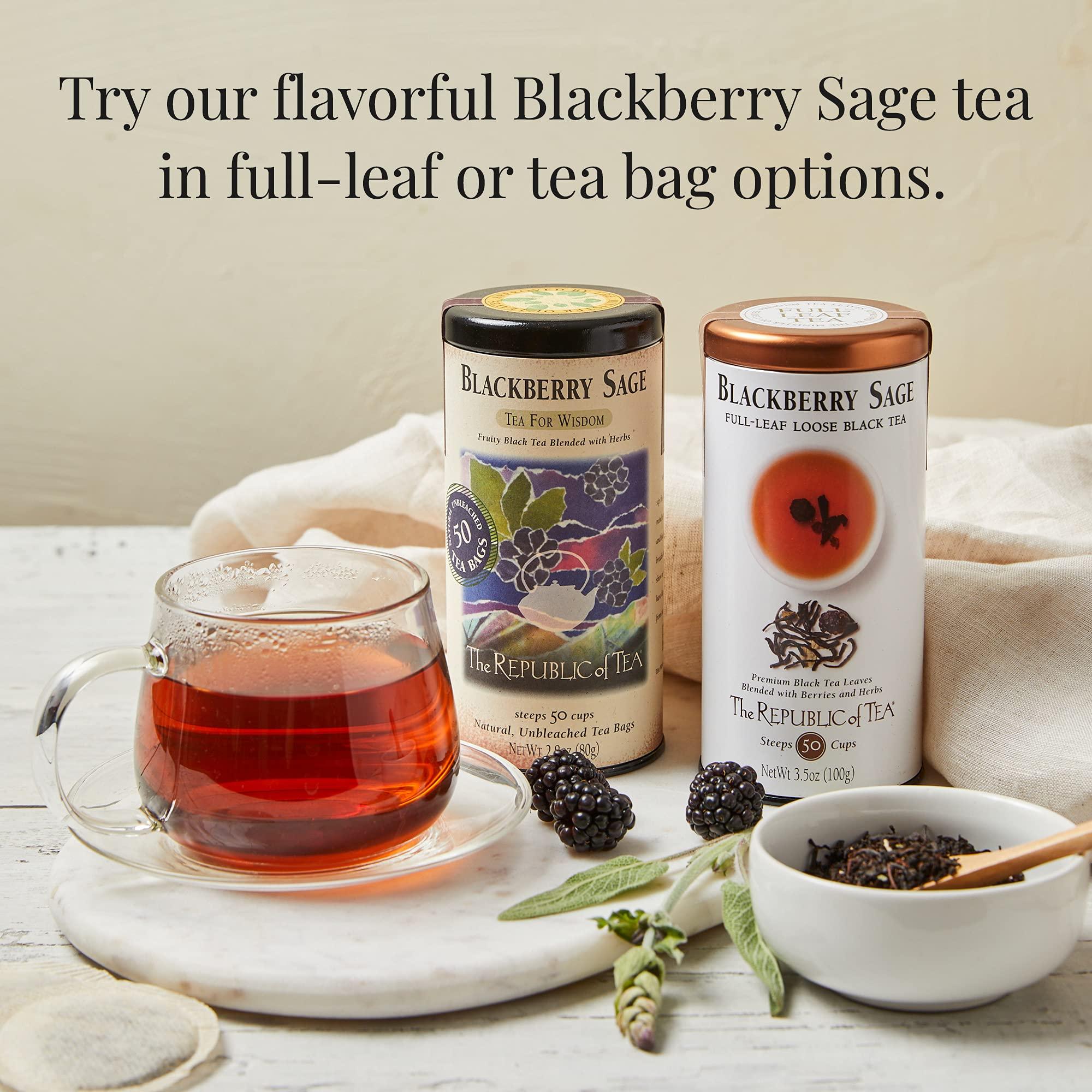 The Republic of Tea Blackberry Sage Black Tea | 50 Tea Bags, Gourmet Black Tea - Image 7
