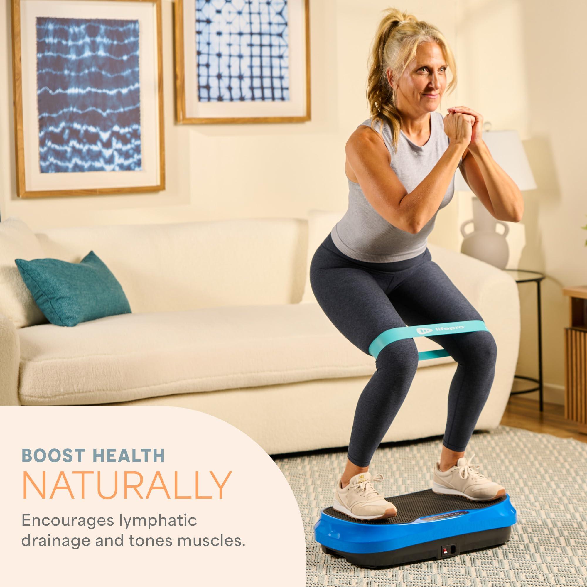 LifePro Waver Mini Vibration Plate Exercise Machine – Portable Full Body Vibration Platform for Home & Travel Workouts, Weight Loss, Toning & Wellness, with 2 Loop Bands & 4 Resistance Bands - Image 2