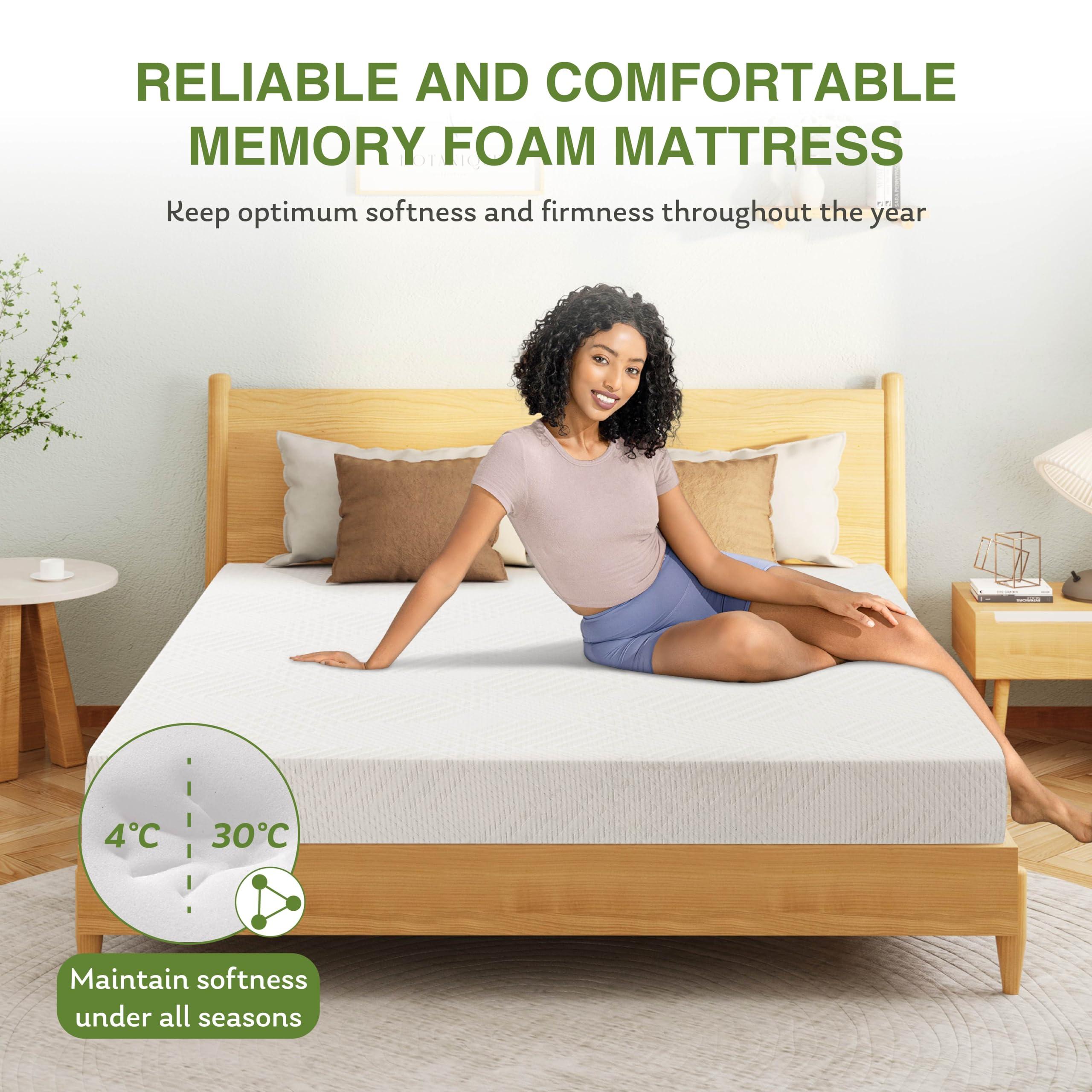 EGOHOME 6 Inch Twin Mattress for Kids, Memory Foam Mattress with Cooling Green Tea Gel, Relieve Pressure with Medium Firm Support, CertiPUR-US Certified, 75''L x 38''W, White - Image 6