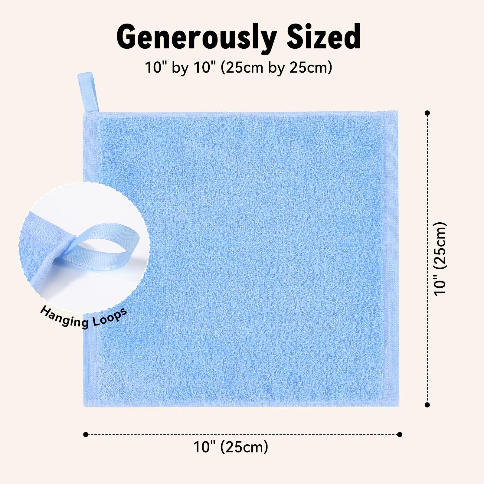 Yoofoss Luxury Washcloths Towel Set 10 Pack Baby Wash Cloth for Bathroom-Hotel-Spa-Kitchen Multi-Purpose Fingertip Towels & Face Cloths - Image 2