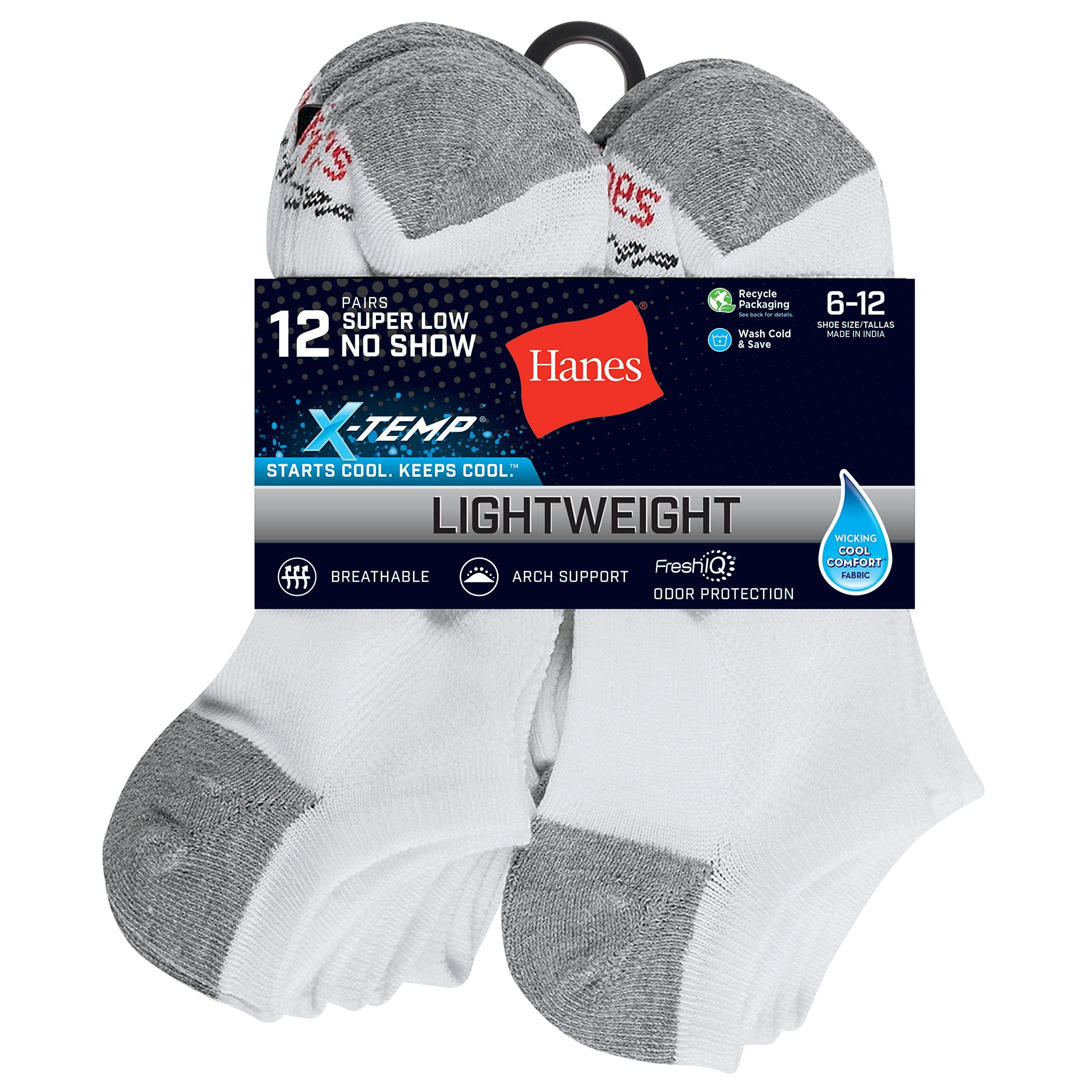 Hanes Men's Socks, X-Temp Lightweight Socks, Low Cut and No Show, 12-Pack - Image 4