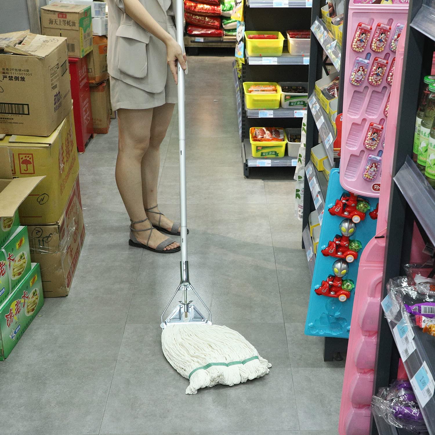 OFO Loop-End String Mop with Extra Head Replacement - Heavy Duty Commercial Industrial Grade Mop, 59Inch Handle for Floor Cleaning Home, Kitchen, Garage, Office and Wooden/Tile Floor - Image 5