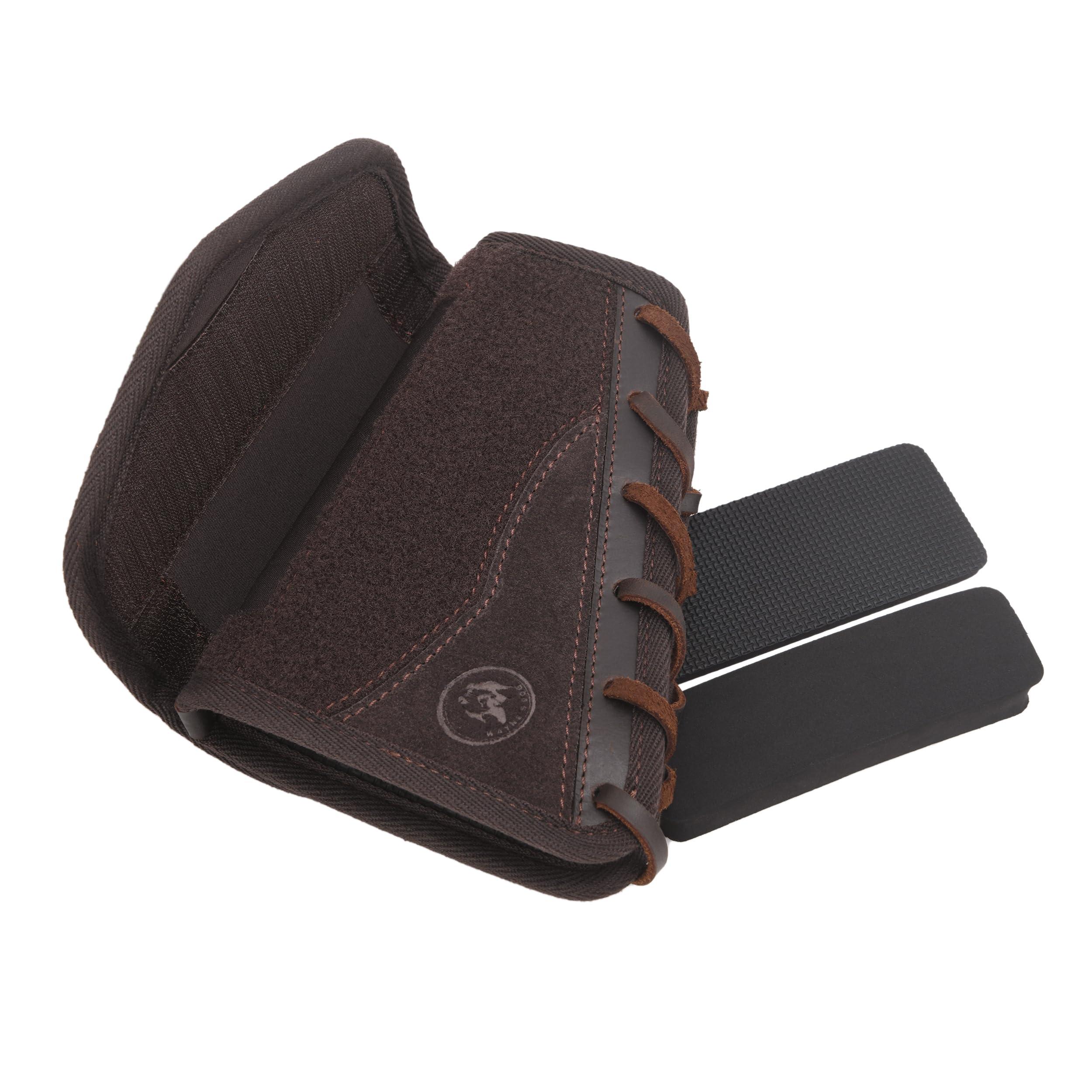 Genuine Leather Cheek Rest Pad Buttstock for Rifle Shotgun, Gun Stock with Shell Holder .308 .40-65 .45-70 Cartridge Pouch - Image 4