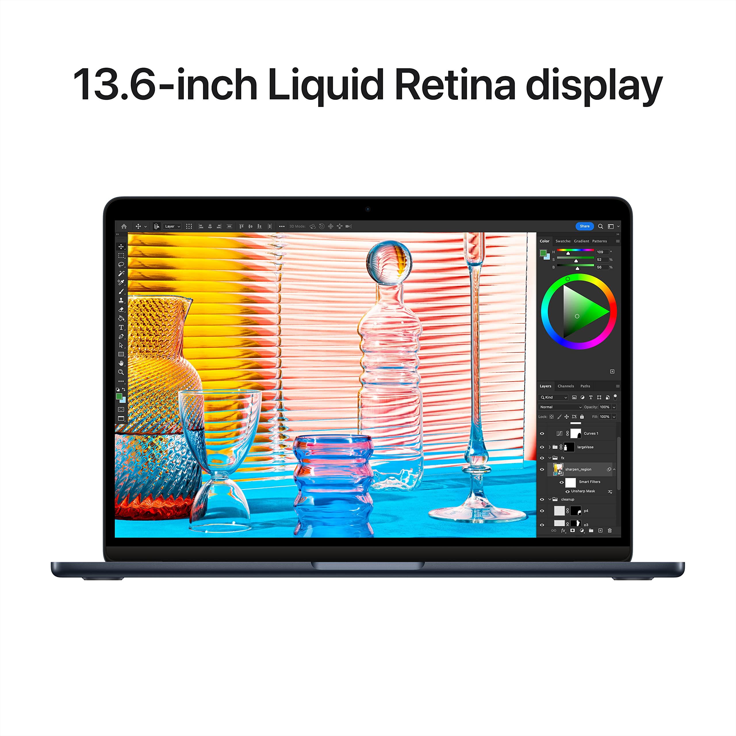 Apple 2022 MacBook Air M2 Chip (13-inch, 8GB RAM, 256GB SSD Storage) (QWERTY English) Midnight (Renewed Premium) - Image 4