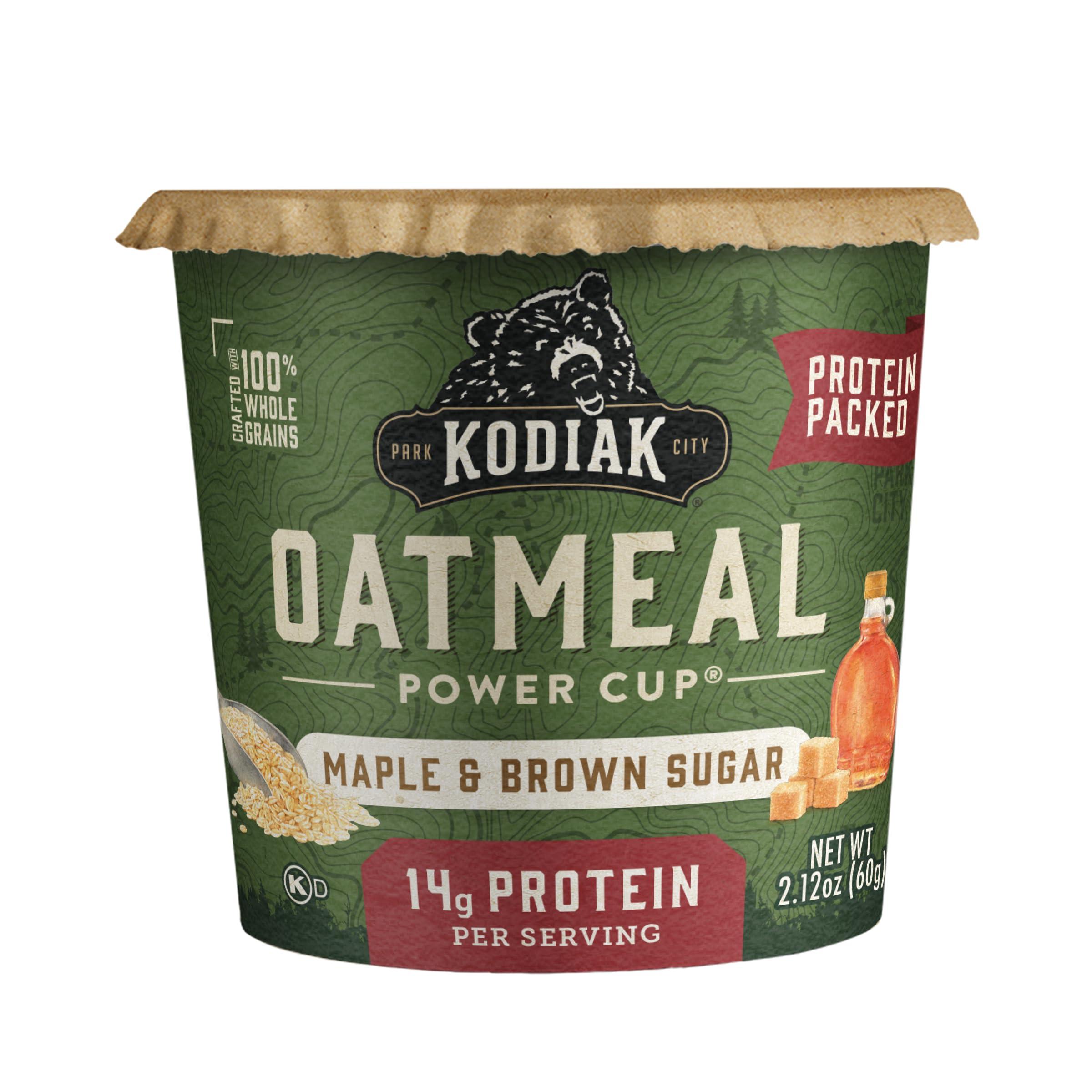 Kodiak Cakes Instant Protein Maple & Brown Sugar Oatmeal in a Cup, 2.12oz (Pack of 12) - Image 4