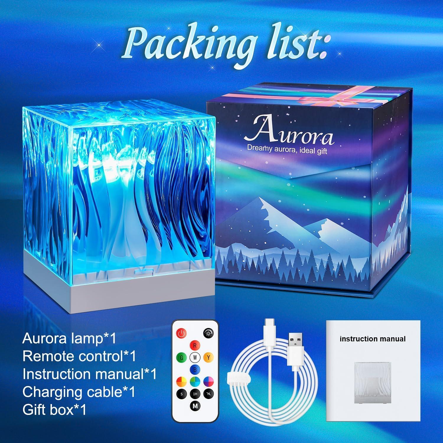 Northern Lights Projector,18 Colors Aurora Light Projector for Bedroom,Dimmable Mood Lighting for Bedroom Lights,Remote+Timer Water Ripple Lamp Ocean Lamp,Ocean Room Decor Unique Gifts for Women/Girls - Image 8