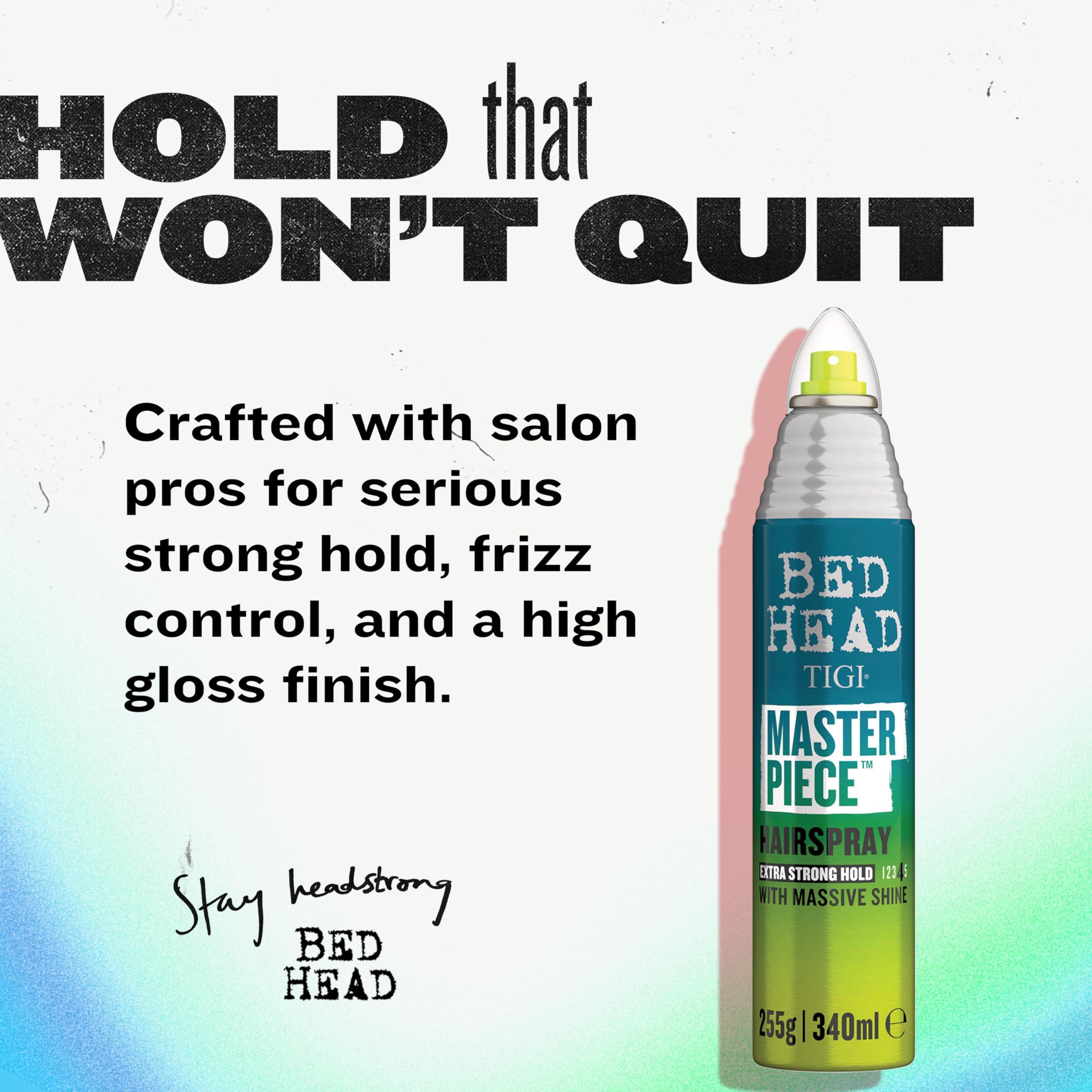 Bed Head by TIGI Frizz Control Hairspray Extra Hold Masterpiece Hair Care Spray for Incredibly Shiny and Glossy Hair, 10.3 oz - Image 2