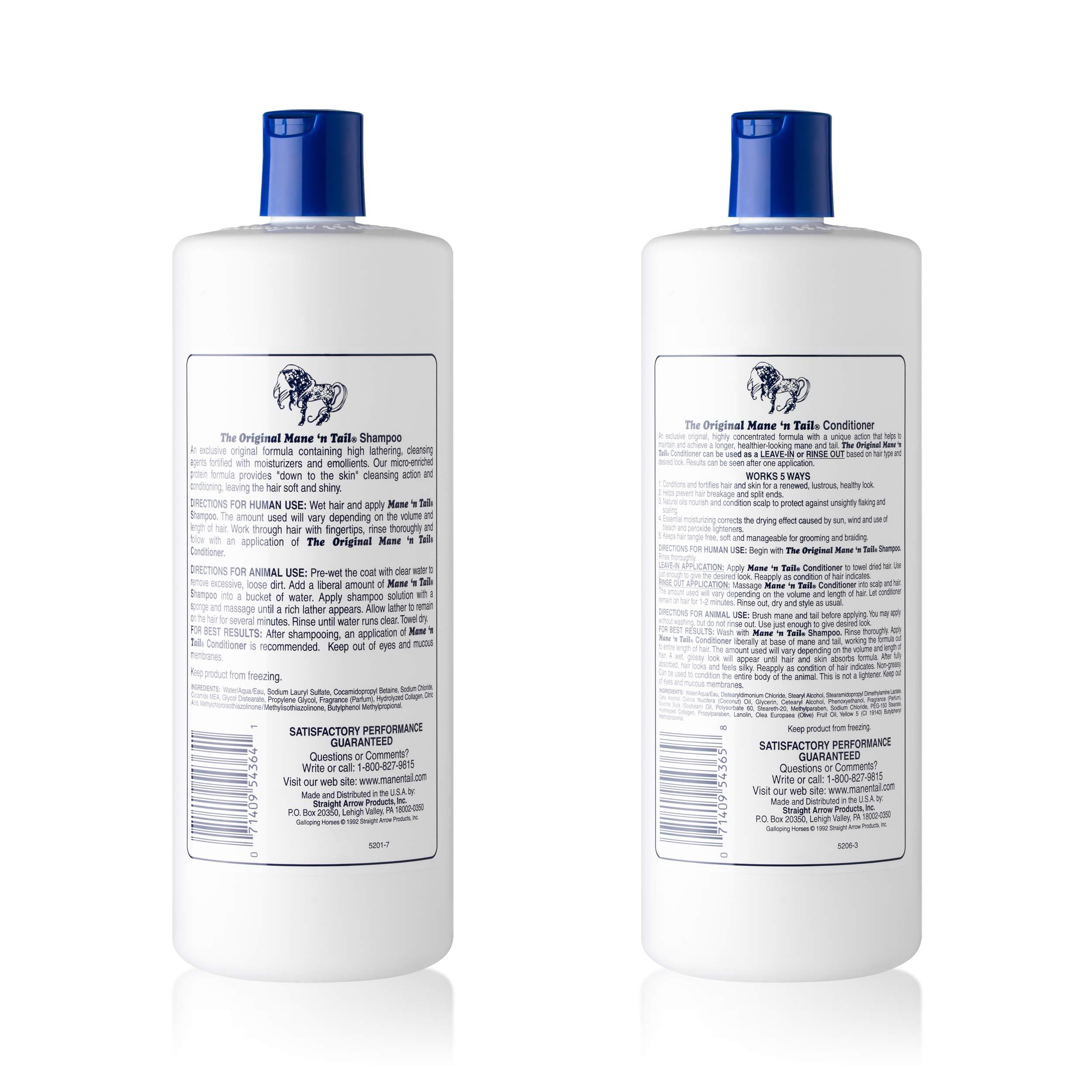 Mane 'N Tail Shampoo & Conditioner Combo Set (32 oz Each) For Horses and Humans For A "Down to the Skin" Cleansing and Conditioning - Image 2