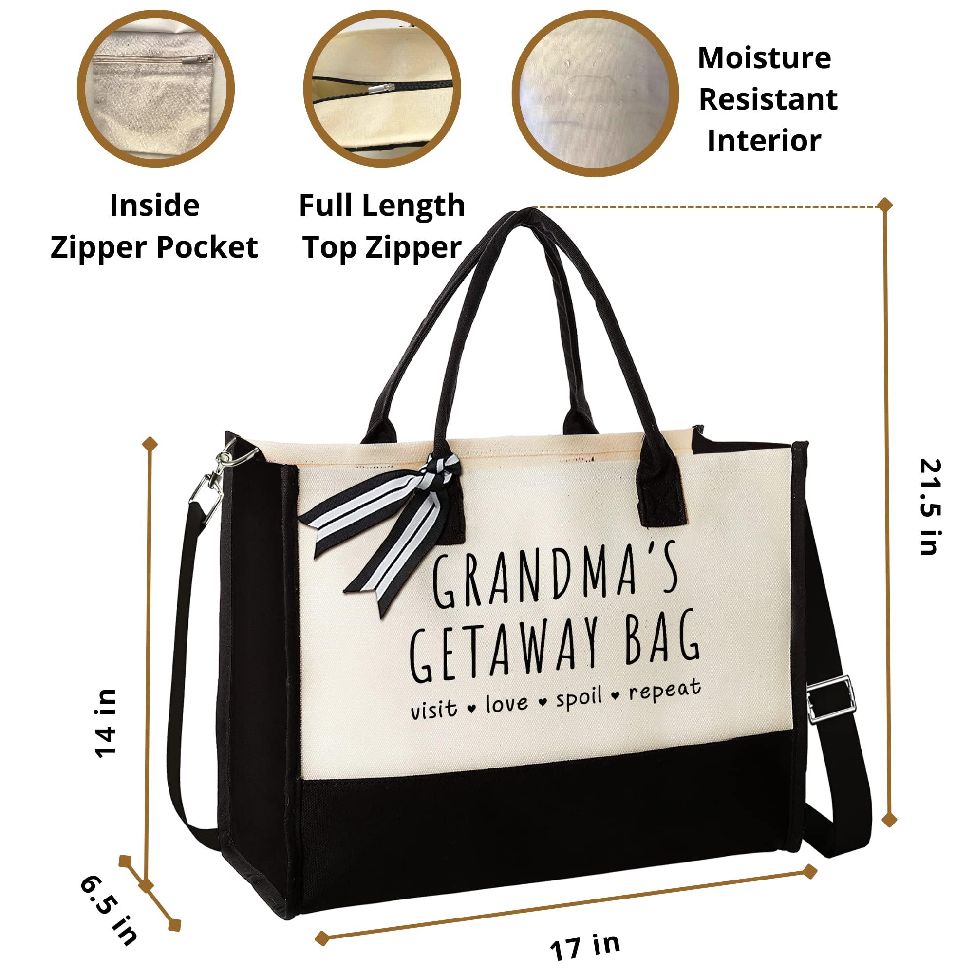GINGULMINA Grandma Gifts - Gifts for Grandma from Grandchildren - Canvas Tote Bag - Image 2