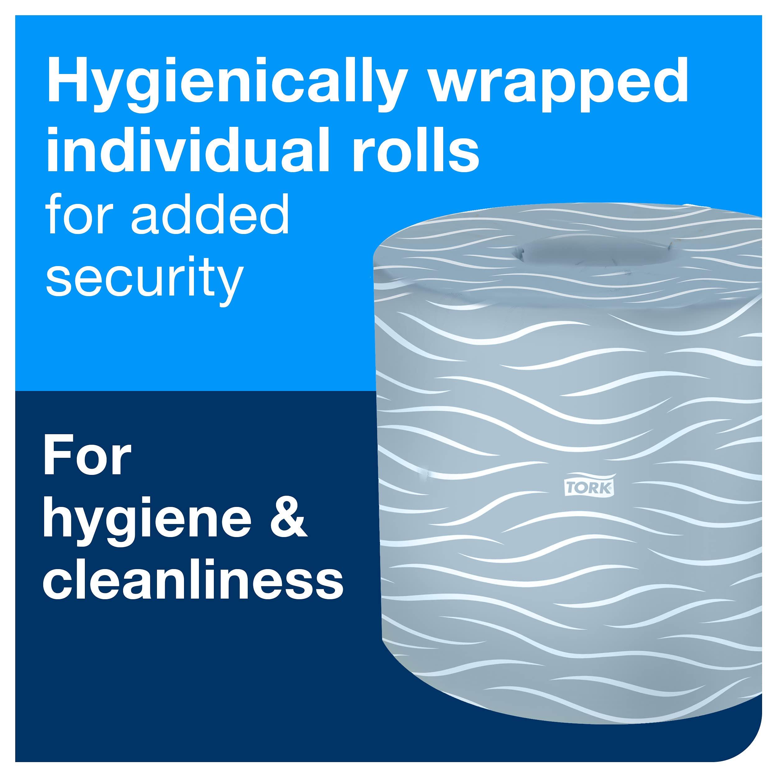 Tork Advanced Toilet Paper Roll, White, Compatible with T24 Dispensers, 2-ply, Soft Tissue, 80 rolls x 500 sheets (2461200) - Image 4