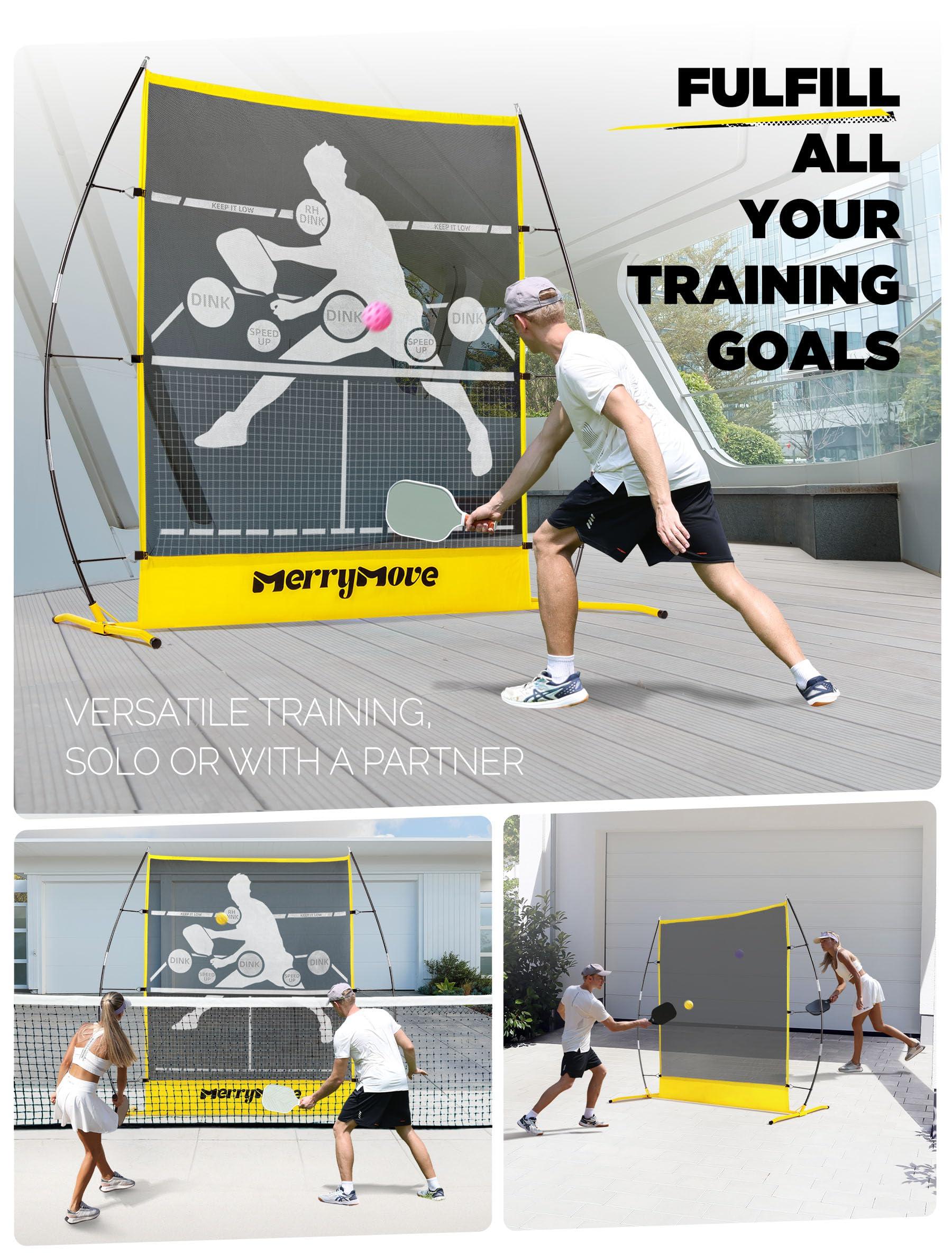 MerryMove Pickleball Practice Rebounder Net: Pickleball Rebounder or 6FT Mini Pickle Ball Net Portable for Outdoor Driveway Backyard and Indoor Garage - 2in1 Trainer for Dink Volley Training - Image 6