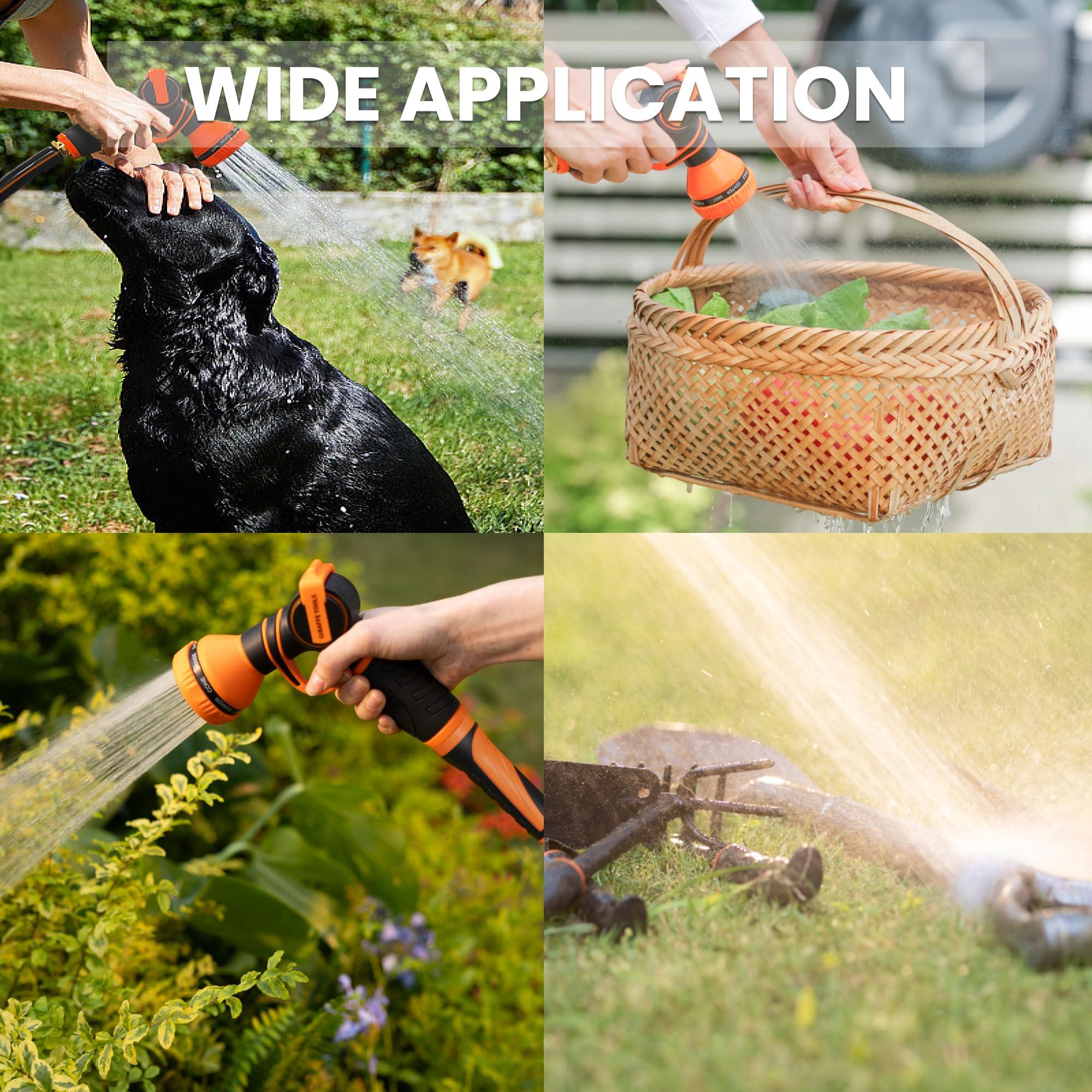 Giraffe Tools Garden Hose 100ft x 5/8", Water Hose Heavy Duty, Flexible, Lightweight Hybrid Hose with Swivel Handle, Male to Female Fittings, Burst 600 PSI - Image 7