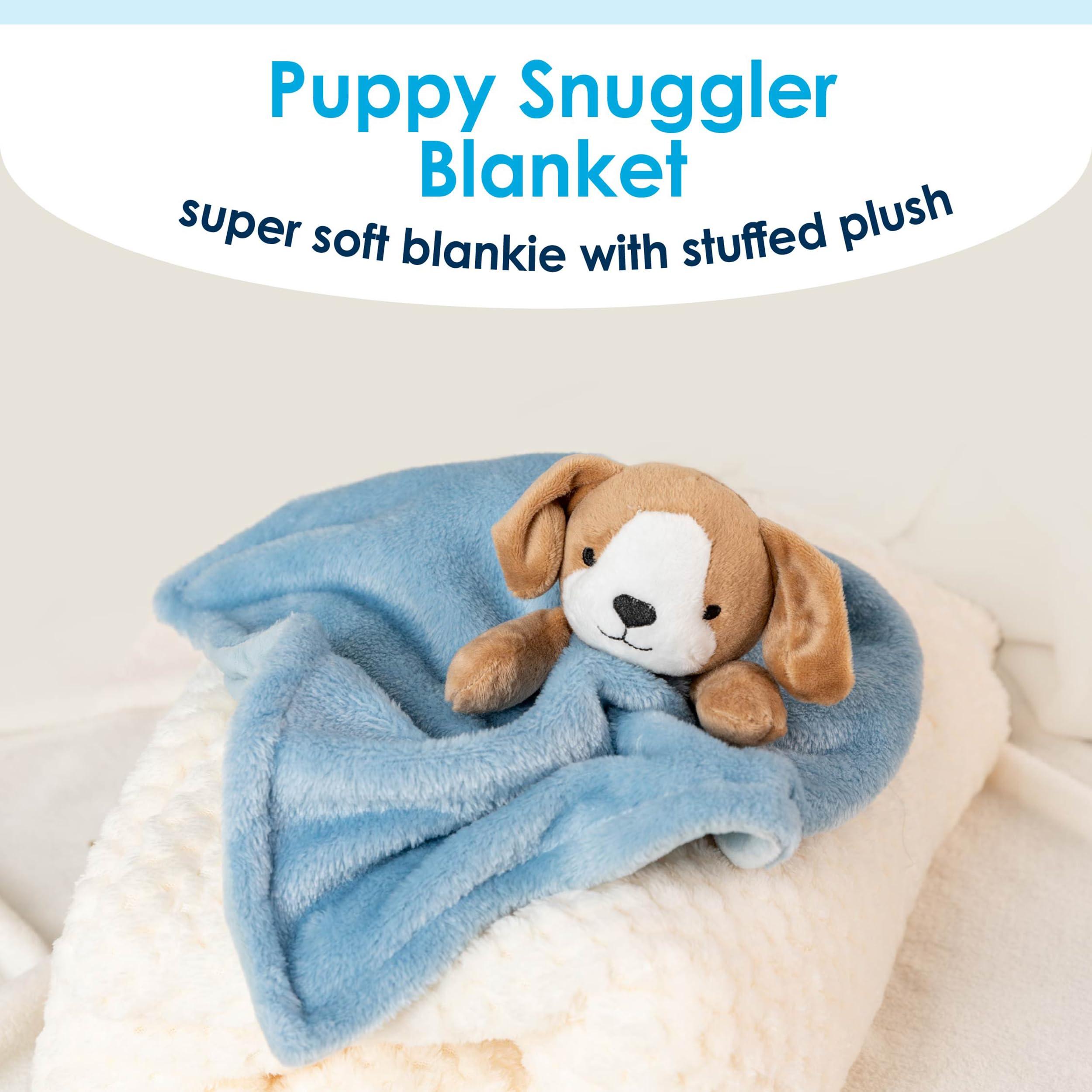 KIDS PREFERRED Carter's Baby Blanket Unisex Loveys for Babies Essentials, Newborn Boys and Girls Security Blankets with Soft Minky Fabric, Snuggle Toy Plush Stuffed Animal - Puppy - Image 3