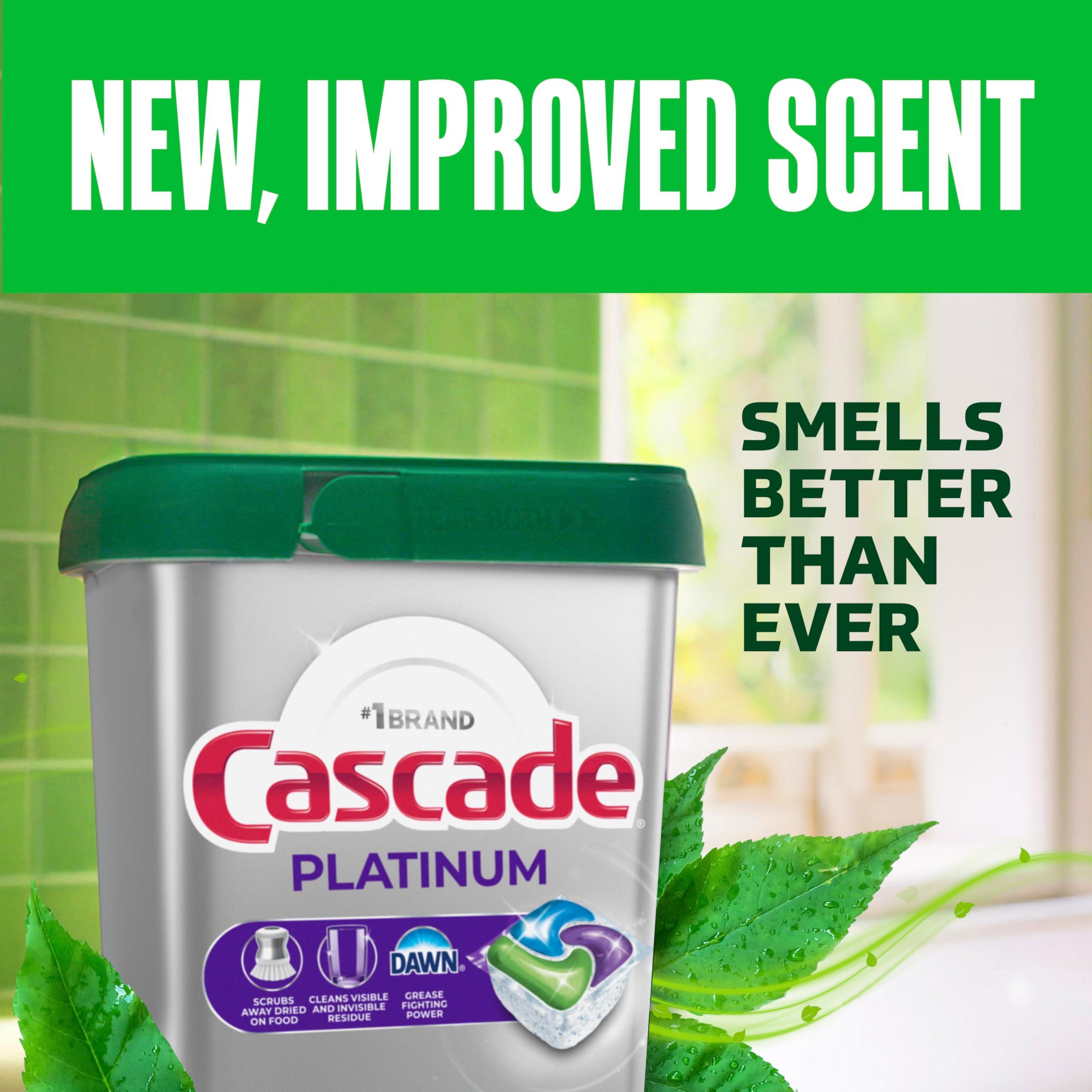 Cascade Platinum Dishwasher Pods, Dishwasher Detergent, Dish Detergent Soap, Fresh, 12 count - Image 7