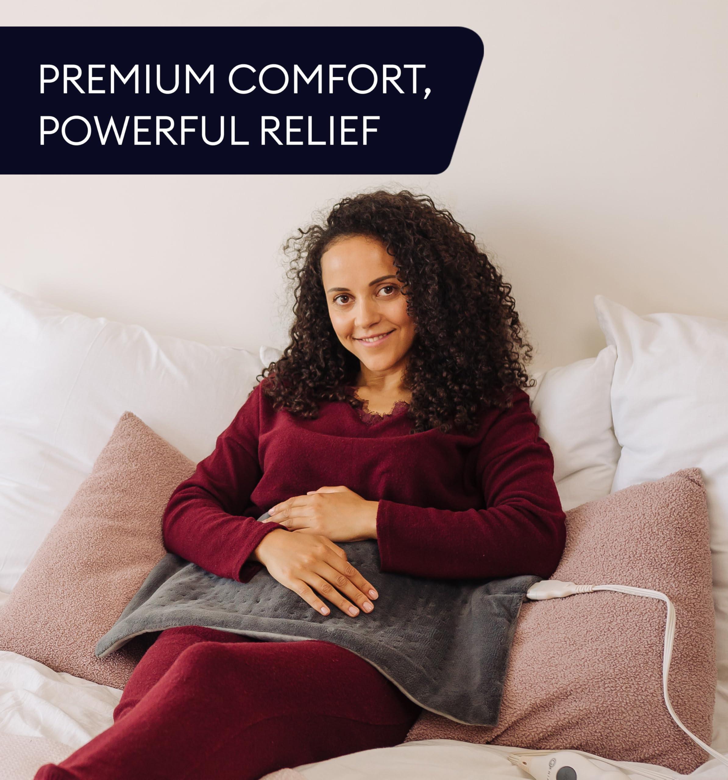 GENIANI Large Electric Heating Pad for Back Pain & Cramps Relief, Mothers Day & Birthday Gifts for Women Mom, FSA HSA Eligible, Auto Shut Off, Machine Washable, Heat Pad for Neck & Shoulder, 12×24" - Image 9