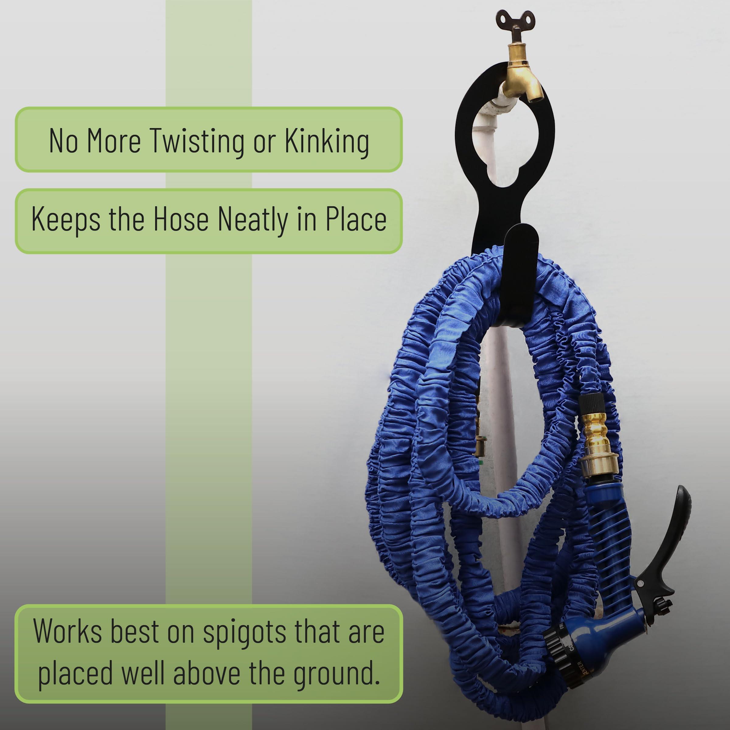 UNCO- Garden Hose Holder, Metal, Fit 50’ of 5/8” Hose, Garden Hose Hanger, Water Hose Holder, Water Hose Holders for Outside, Portable Hose Holder, Hanging Hose Holder, Garden Hose Carrier - Image 5