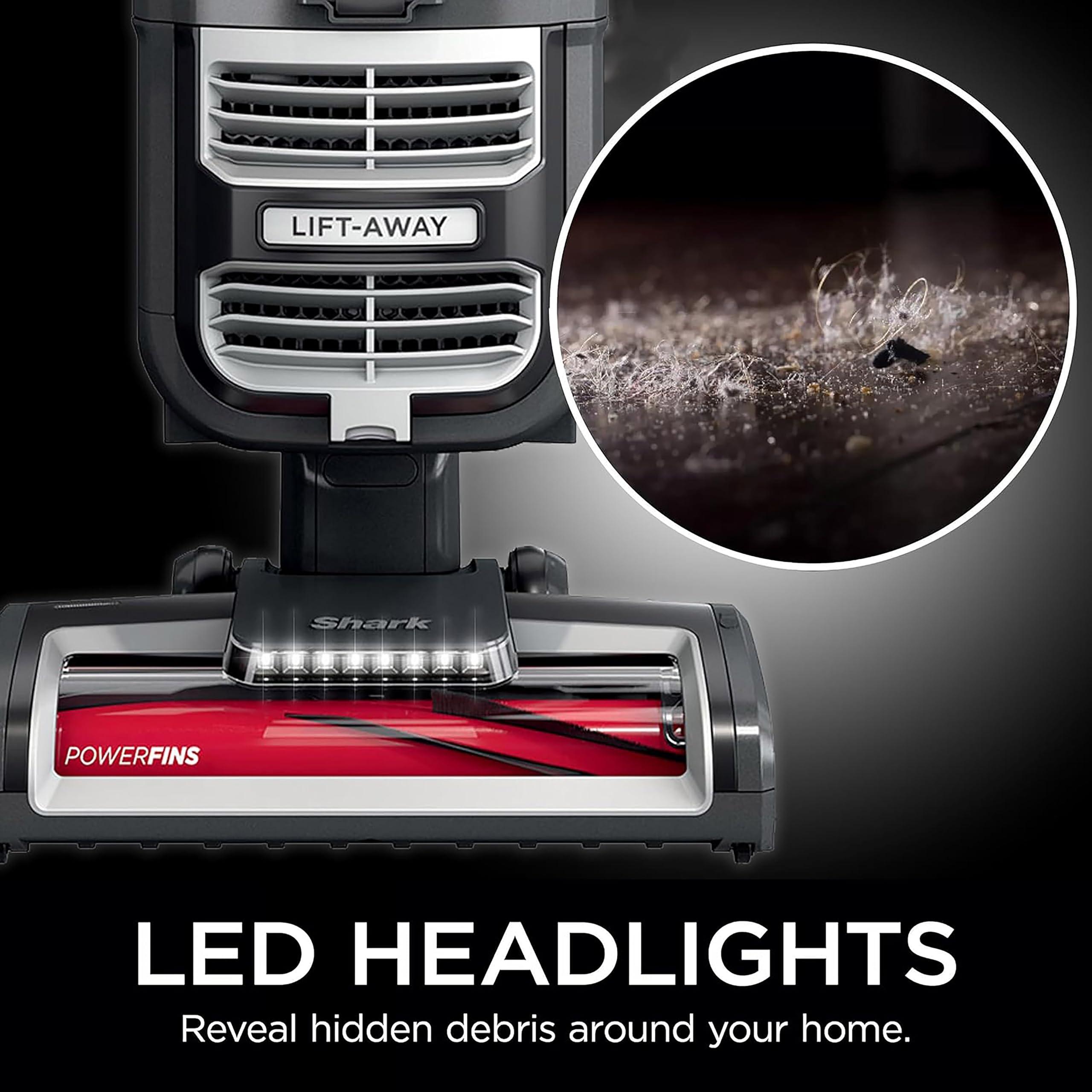 Shark UV730 Navigator Lift-Away Upright Vacuum, PowerFins HairPro Self-Cleaning Brushroll, HEPA Filter with Anti-Allergen Technology, LED Headlights, Swivel Steering, Gray (Renewed) - Image 7