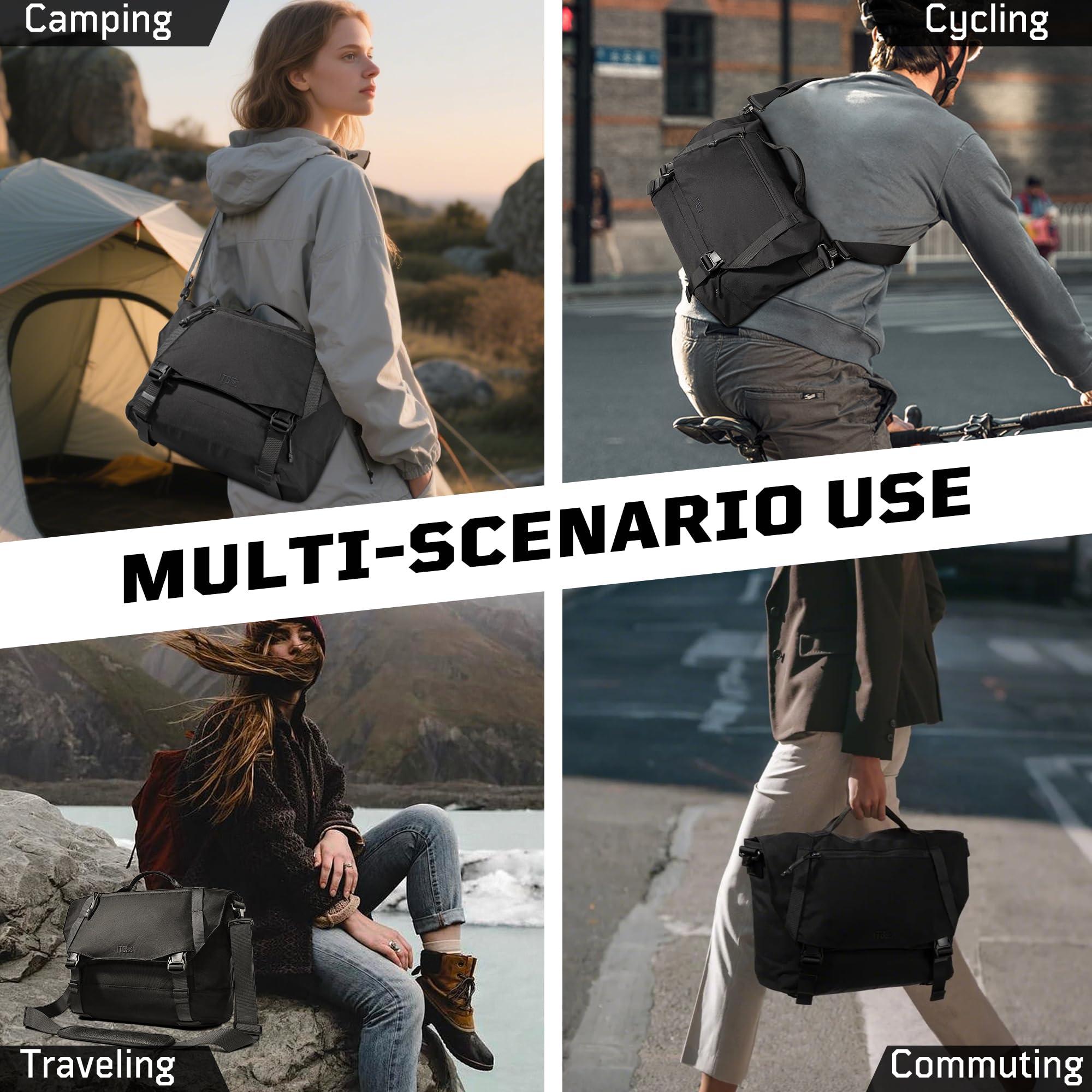 Tactical Messenger Bag for Men,Nylon Shoulder Bags,Satchel Bags for Men Women,Crossbody Bag for Travel Work School - Image 5
