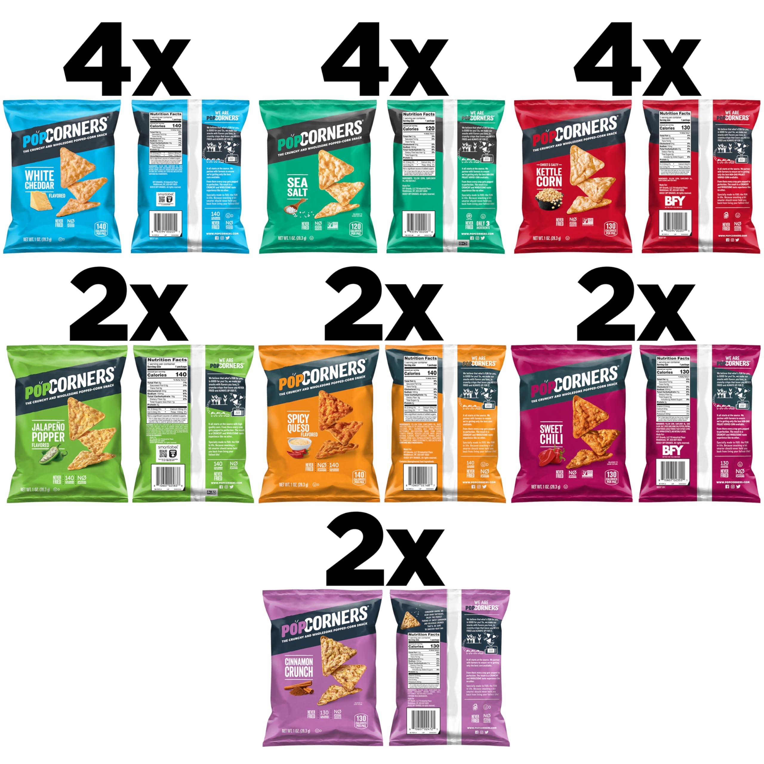 PopCorners Popped Corn Snacks, Sampler Pack, 1 Ounce (Pack of 20) (Assortment May Vary) - Image 3