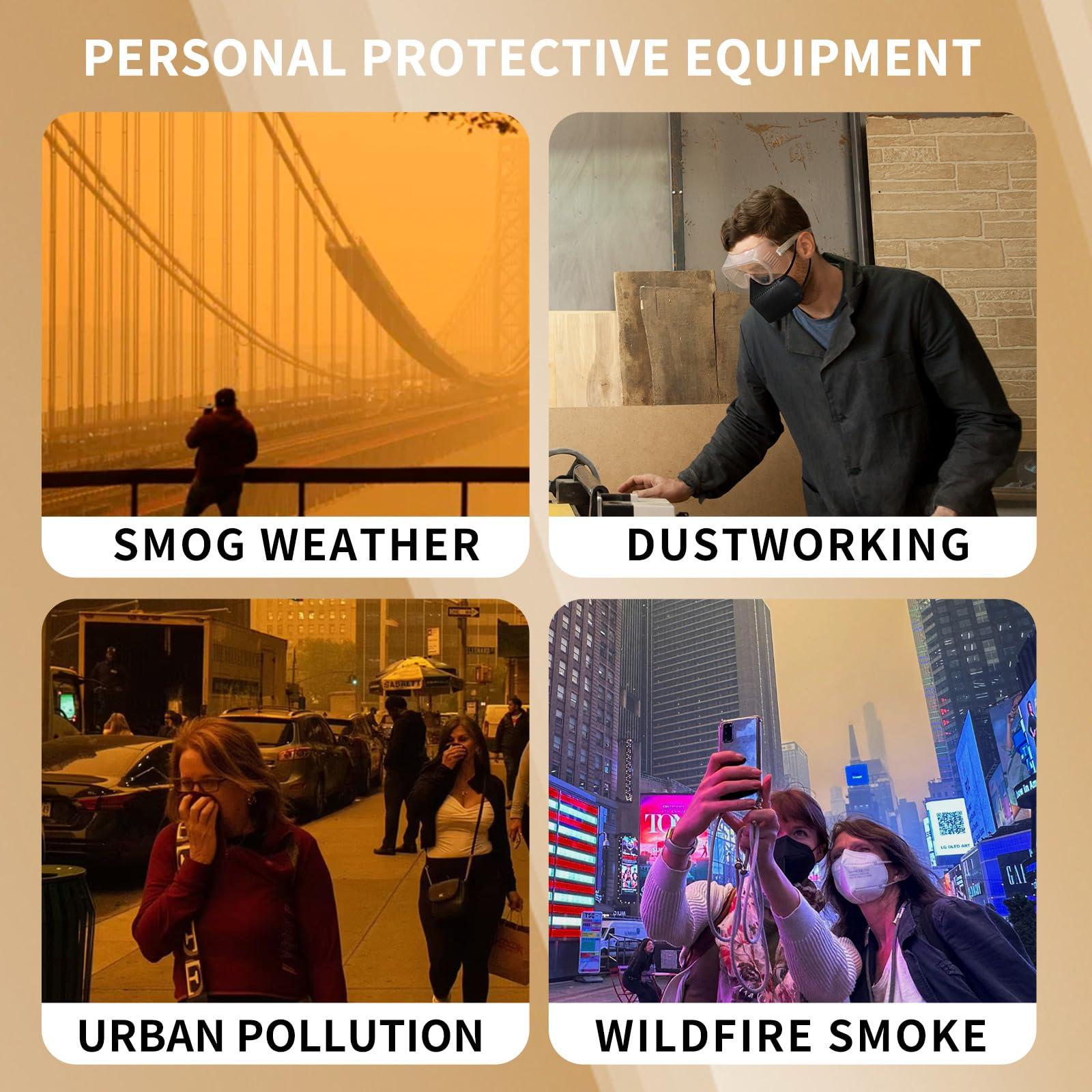 KN95 Face Mask Disposable Adults - 100 Pack Adjustable 5 Layer Protection KN95 Face Mask Breathable Comfortable Respirator KN95 Mask Individually Wrapped Women Men - Image 6