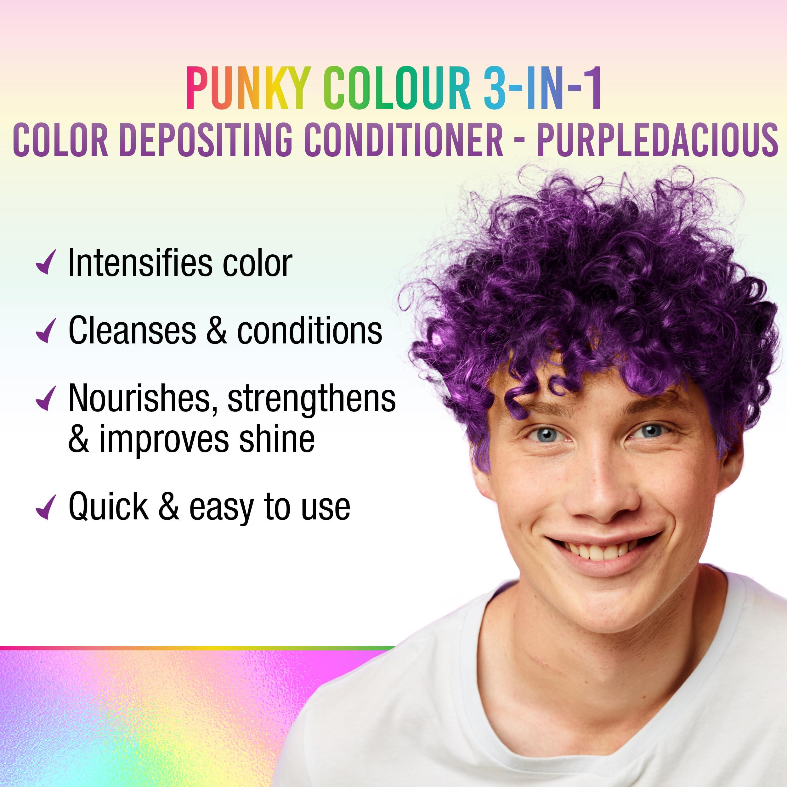 Punky Colour 3-in-1 Color Depositing Hair Cleanser & Conditioner, 8.5 fl oz. (Purpledacious) - Image 2